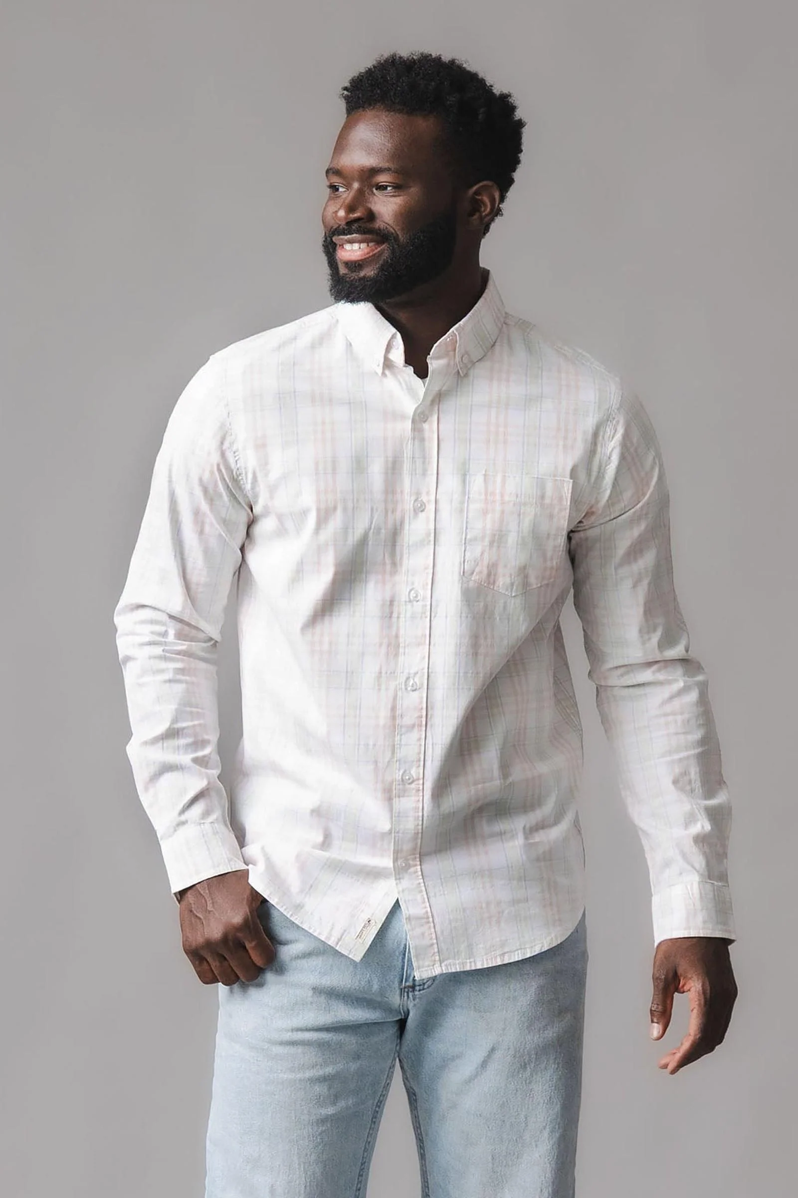 Organic Cotton Stretch Poplin Shirt, Chateau Plaid, Men, Family Matching Outfits - Image 3