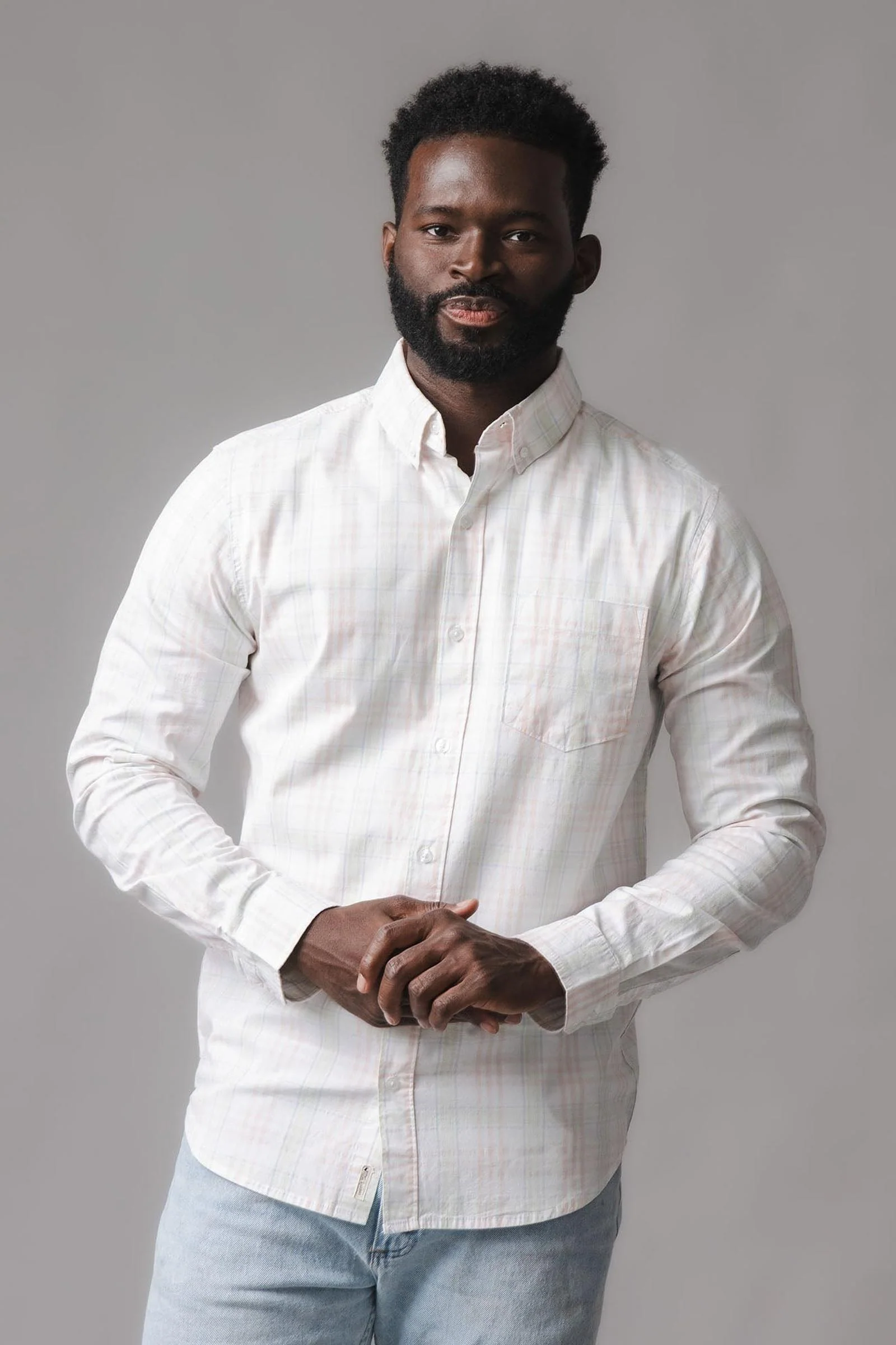 Organic Cotton Stretch Poplin Shirt, Chateau Plaid, Men, Family Matching Outfits - Image 5