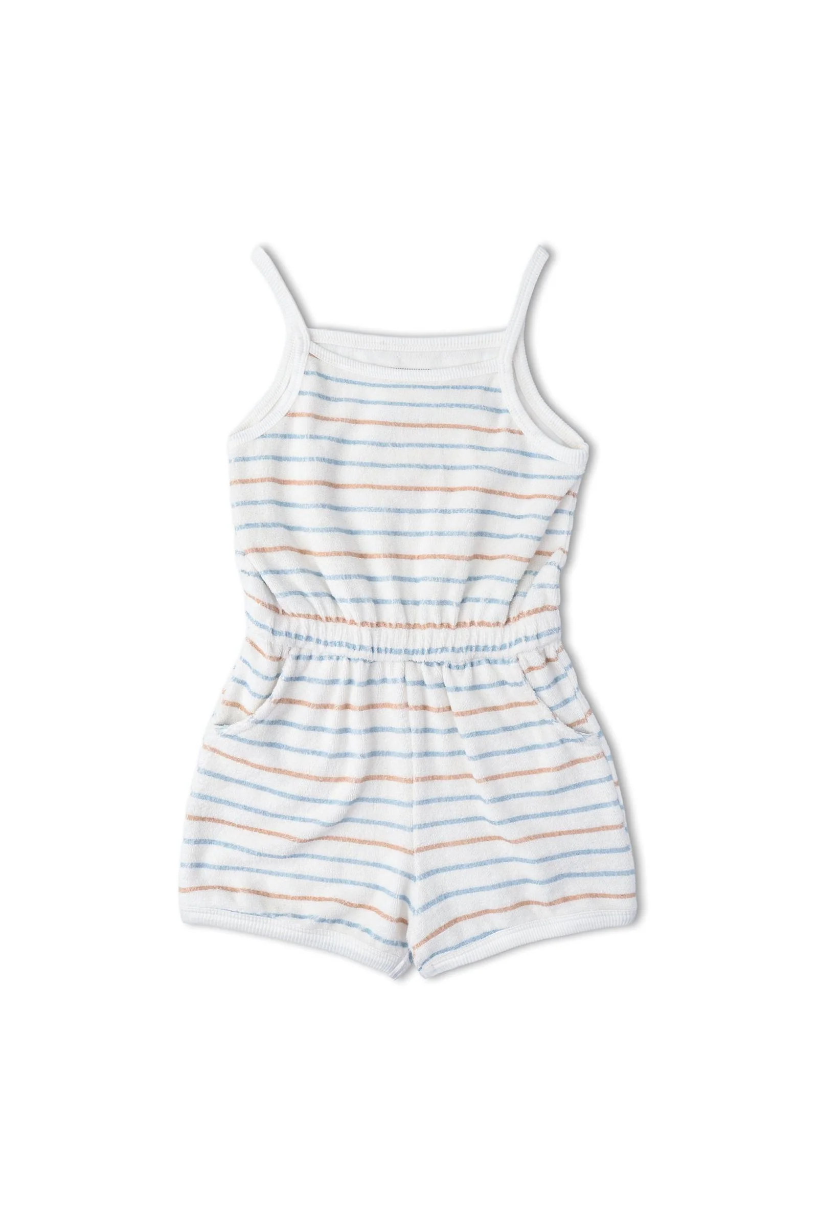 Organic Tank Romper - Cabana Stripes - Image 2