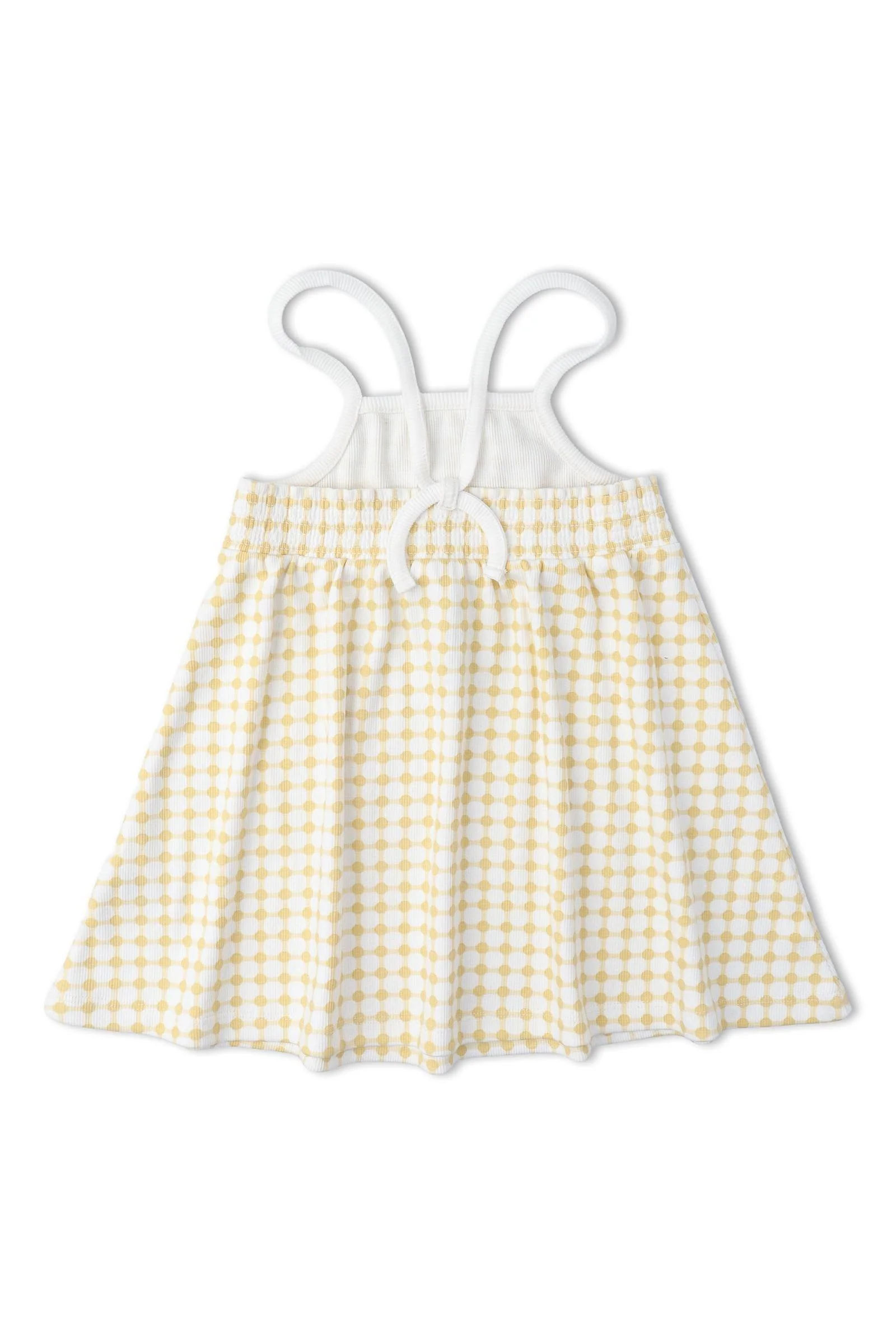 Organic Tie-Back Strap Dress - Dotty Gingham - Image 2