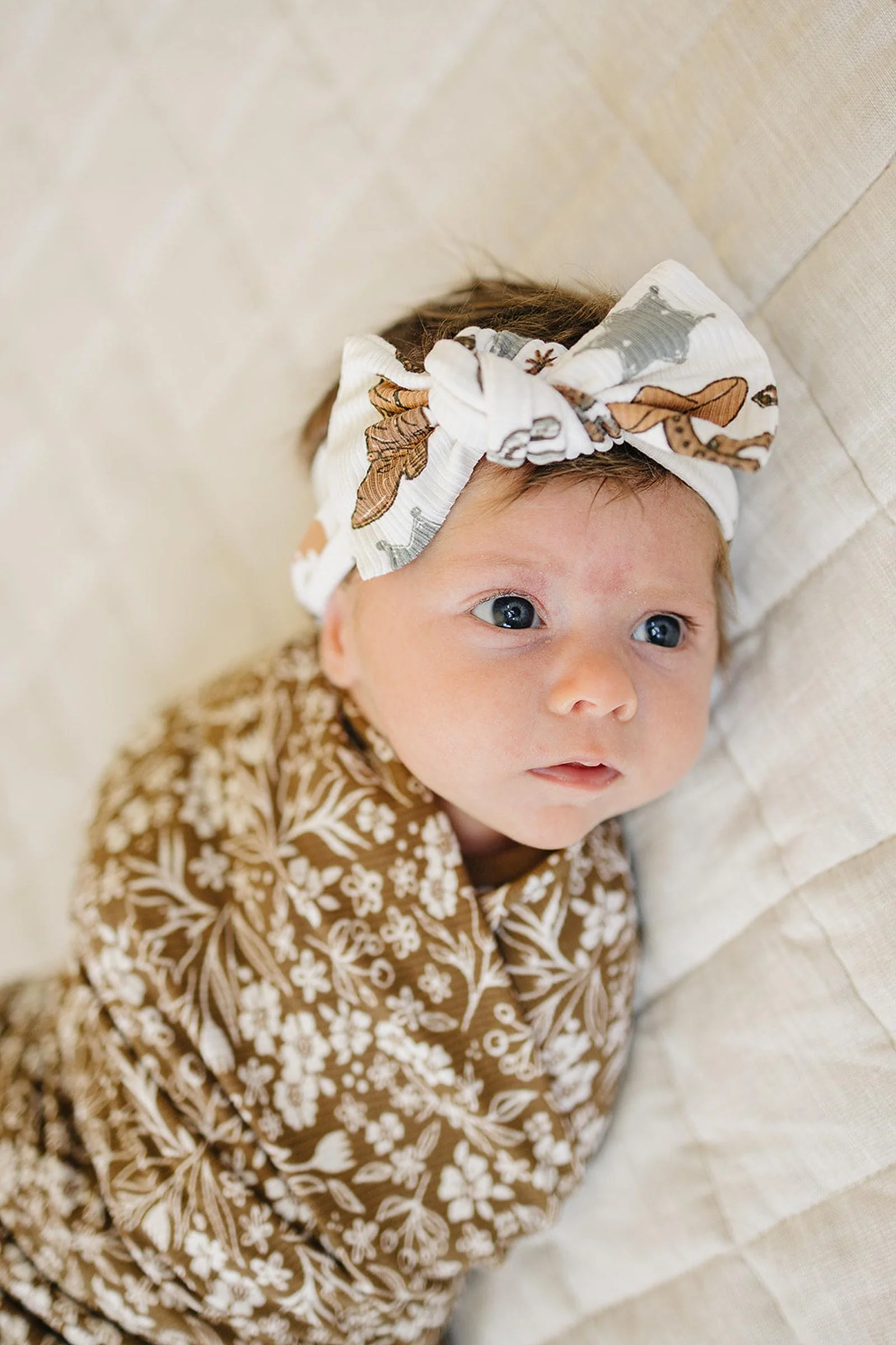 Mebie Baby Outlaw Cowboy Ribbed Head Wrap, Rodeo Collection, Bamboo, Baby