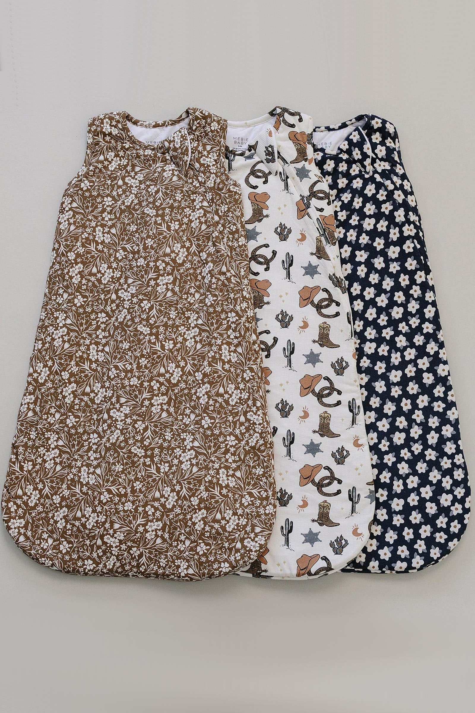 Navy Daisy Bamboo Baby Sleep Sack - Image 5