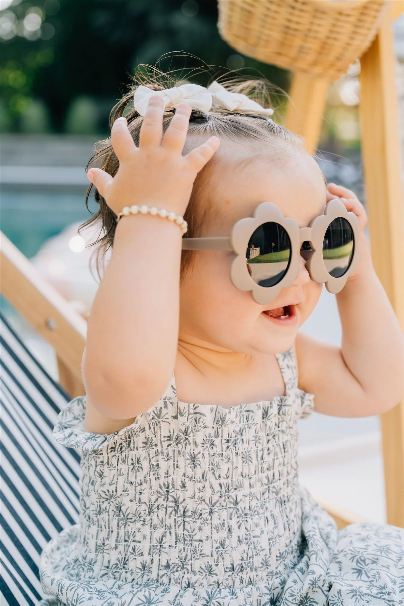 Mebie Baby Palm Tree Linen Summer Dress, Baby, Toddler & Kids - Image 3