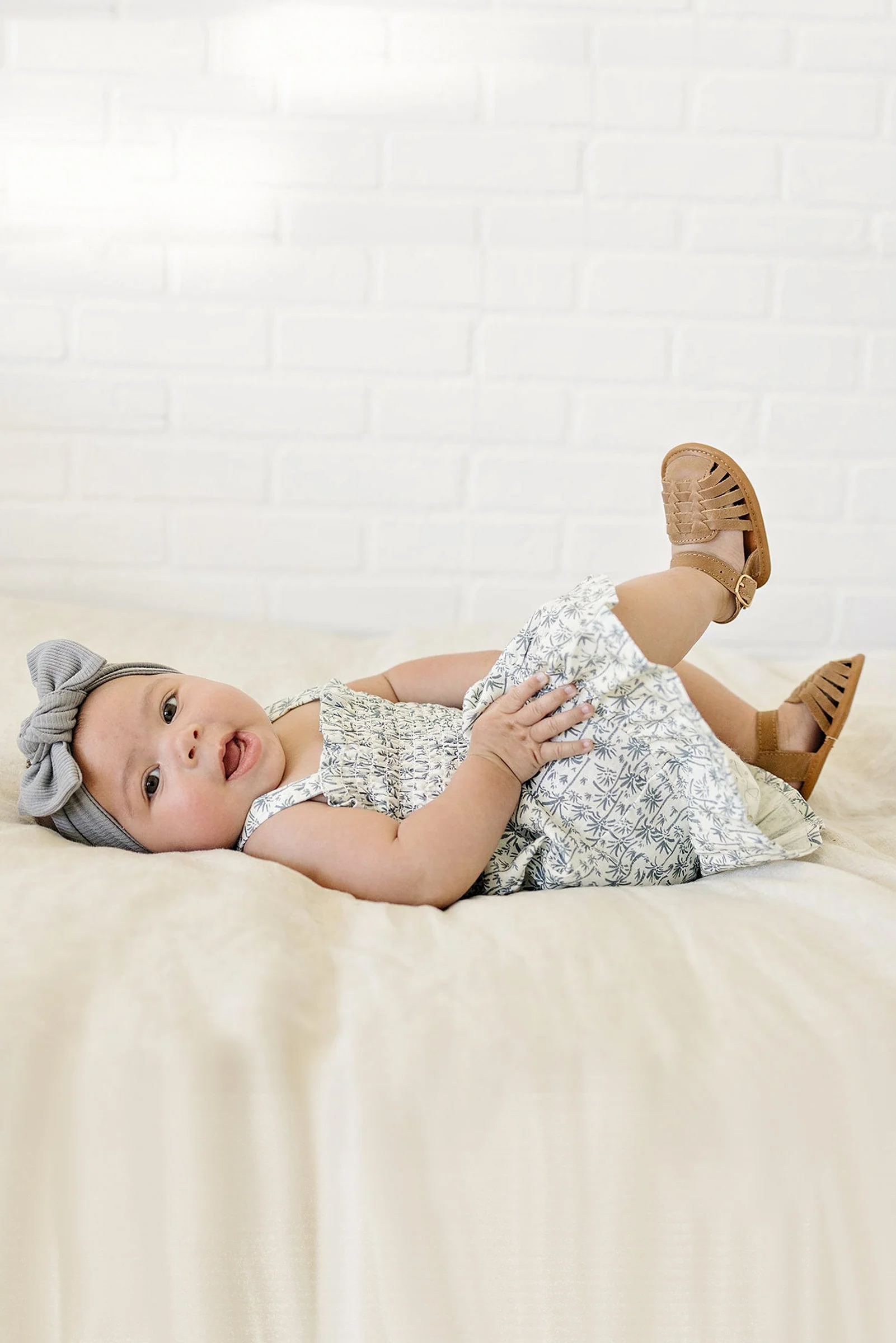 Mebie Baby Palm Tree Linen Summer Dress, Baby, Toddler & Kids - Image 4