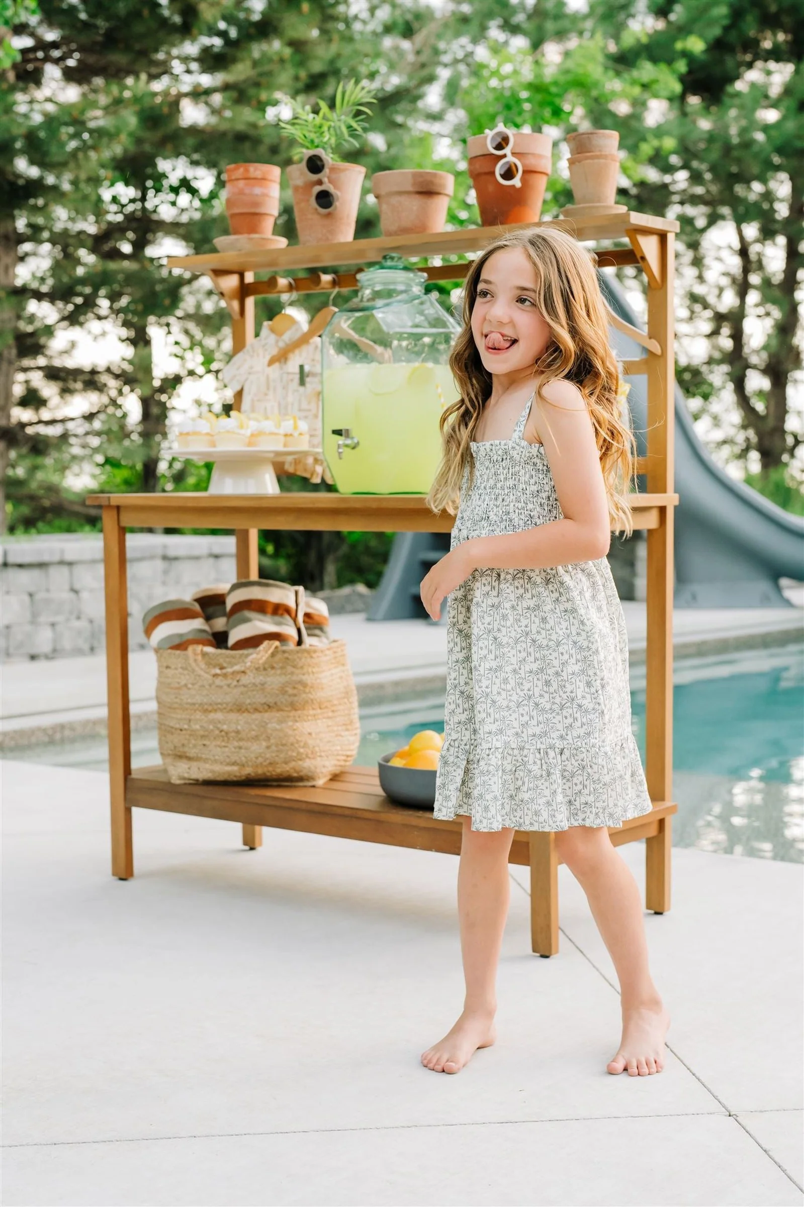 Mebie Baby Palm Tree Linen Summer Dress, Baby, Toddler & Kids - Image 6