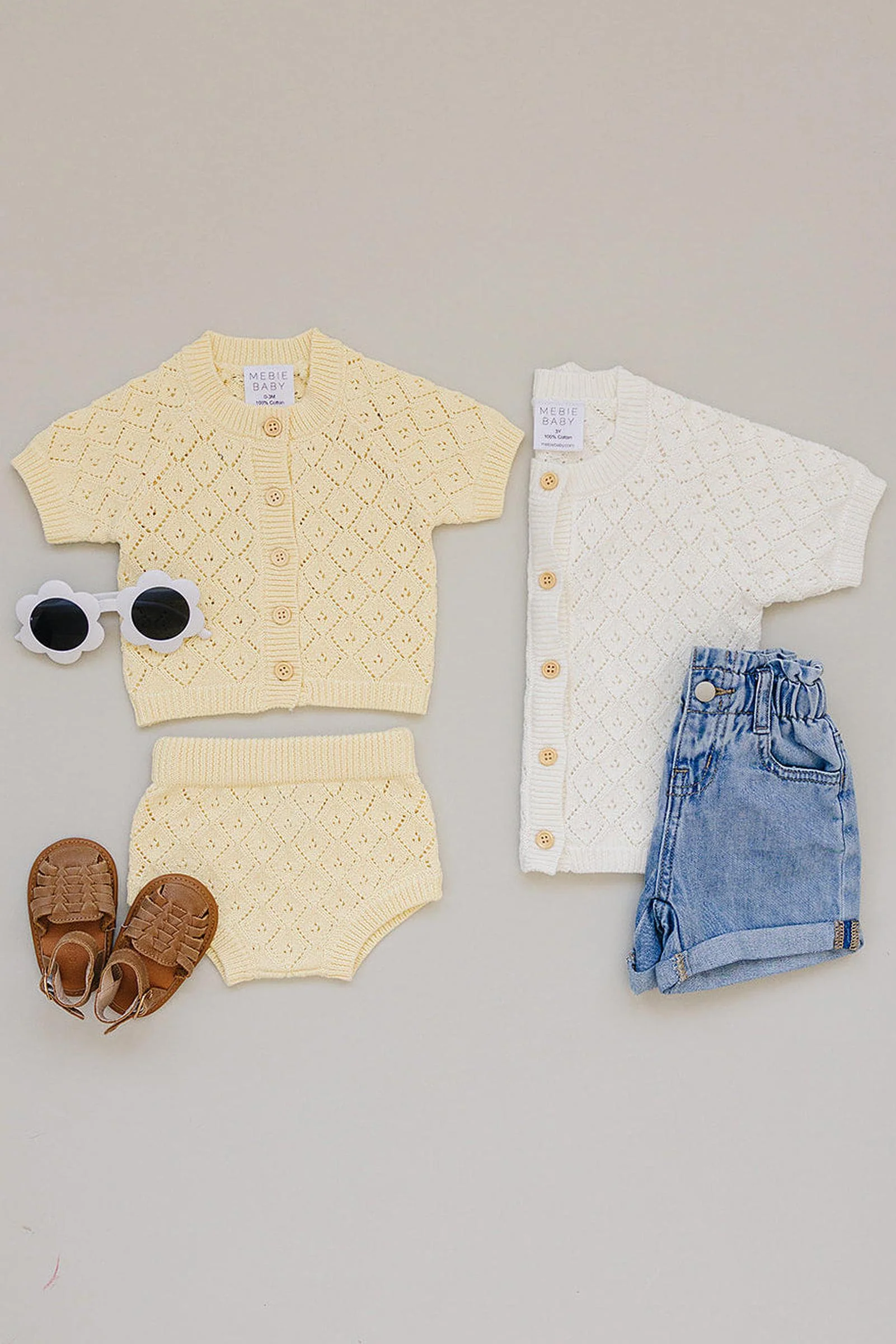 Mebie Baby Cotton Pearl Knit Cardigan, Toddler & Kids - Image 5