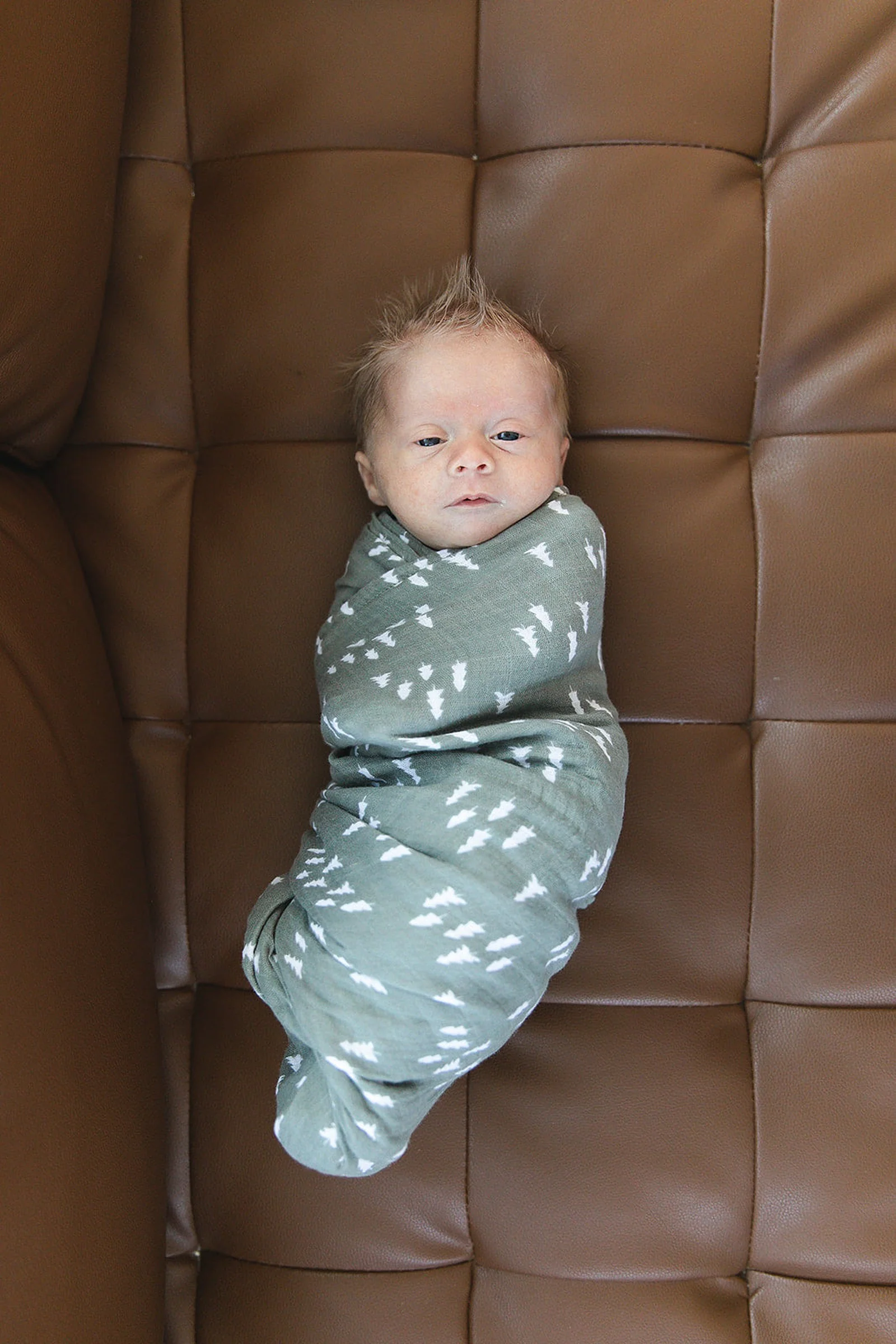 Mebie Baby Pines Muslin Swaddle Blanket, 100% Cotton, Baby Essentials - Image 4