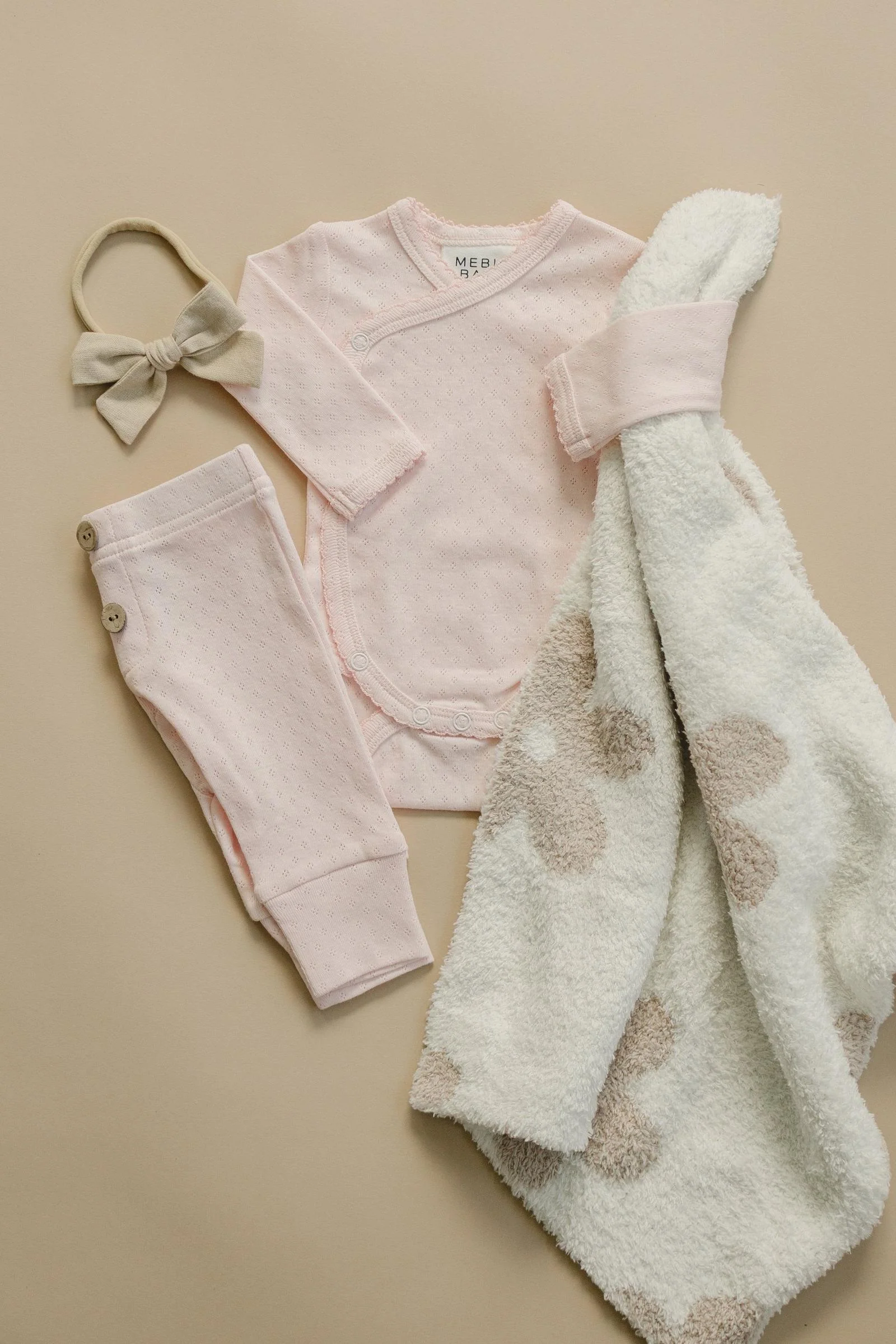 Pink Pointelle Baby Girl Layette Set - Image 3