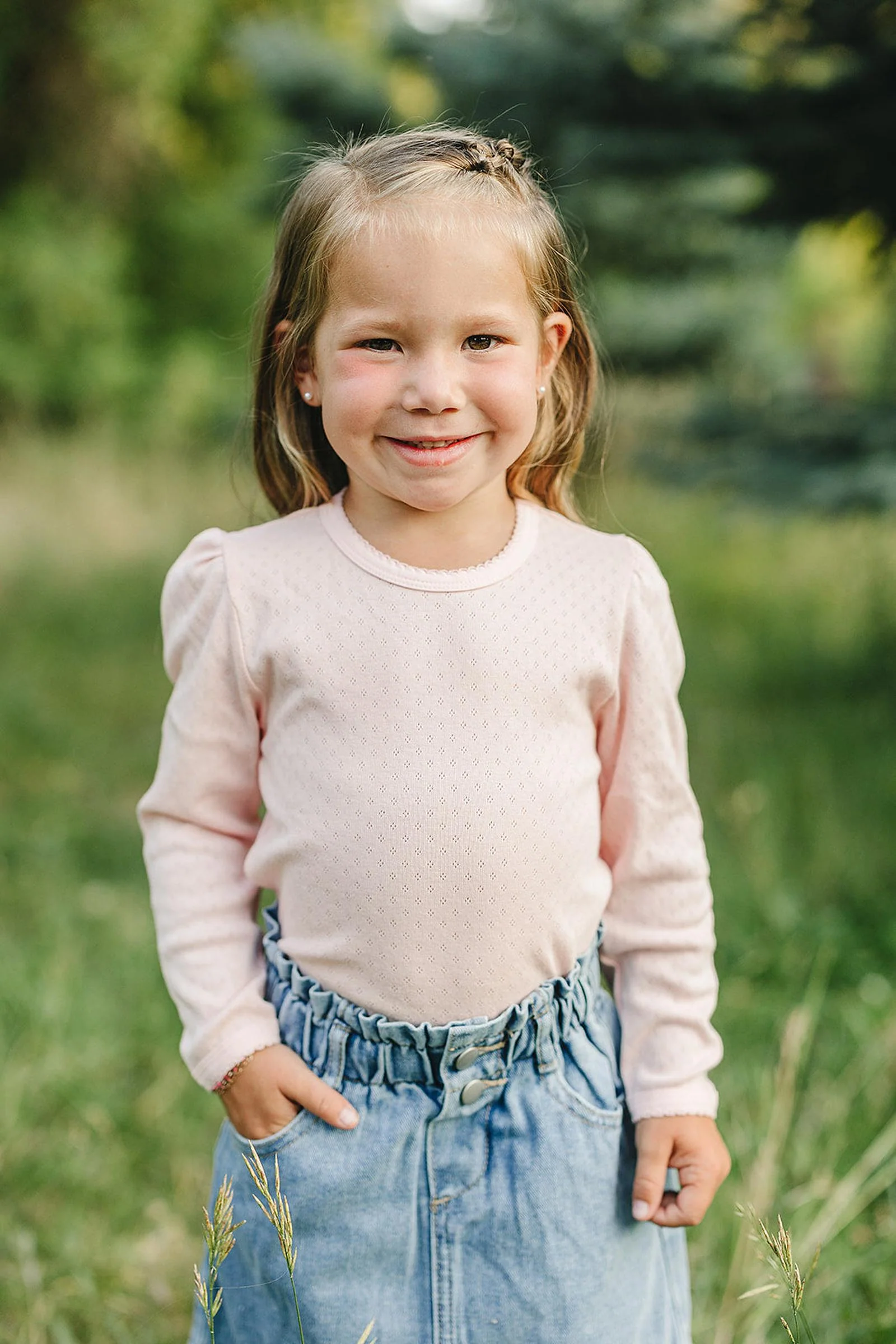 Mebie Baby Pink Pointelle Long Sleeve T-Shirt, 100% Cotton, Baby, Toddler & Kids - Image 3