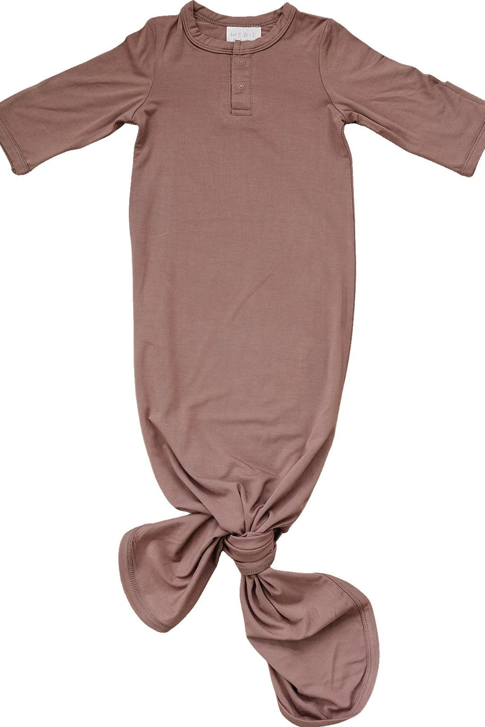 Mebie Baby Plum Knot Gown, Bamboo, Baby Essentials - Image 2