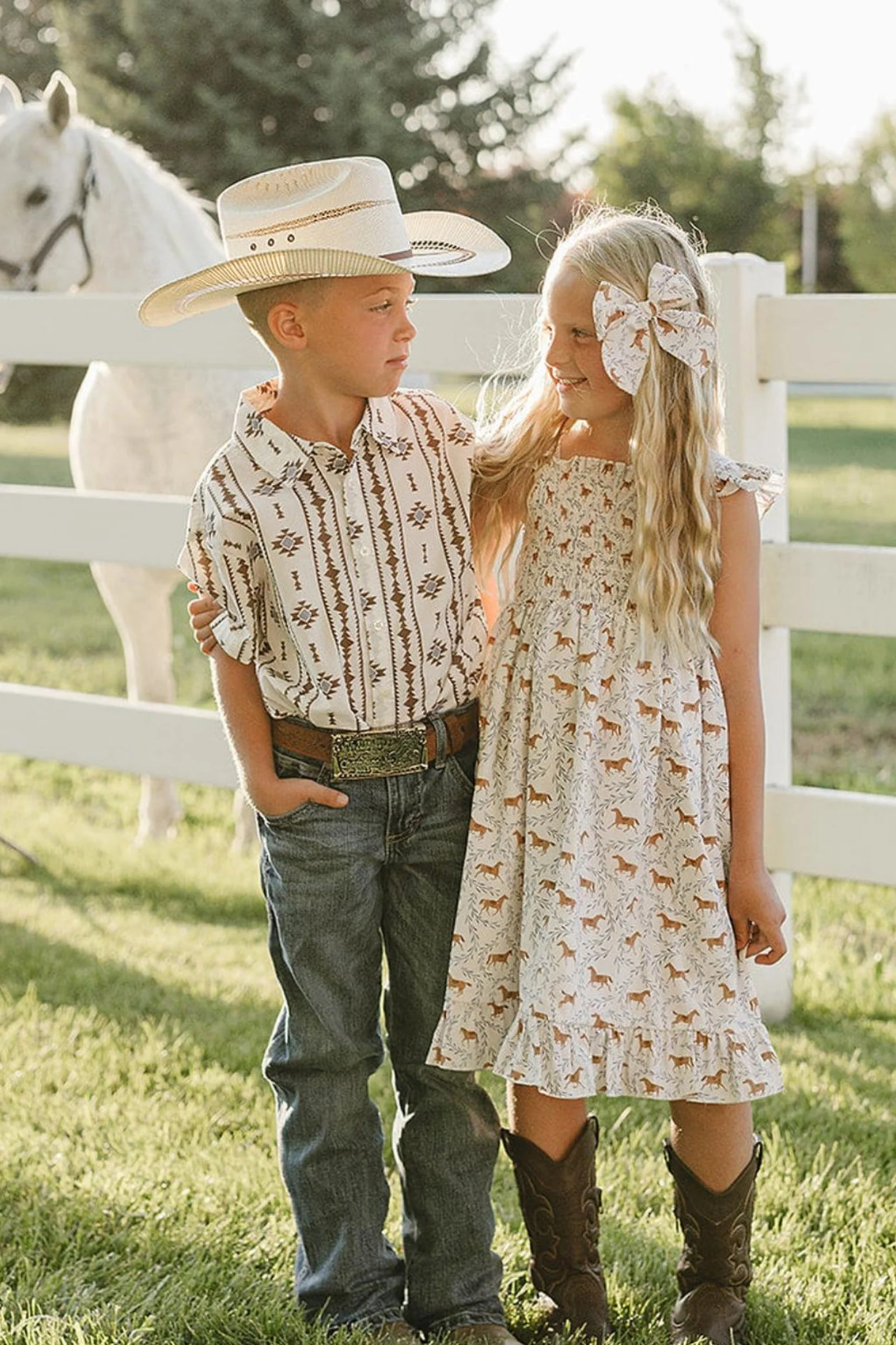 Western Pony Print Hair Bow for Baby & Kids - Image 7
