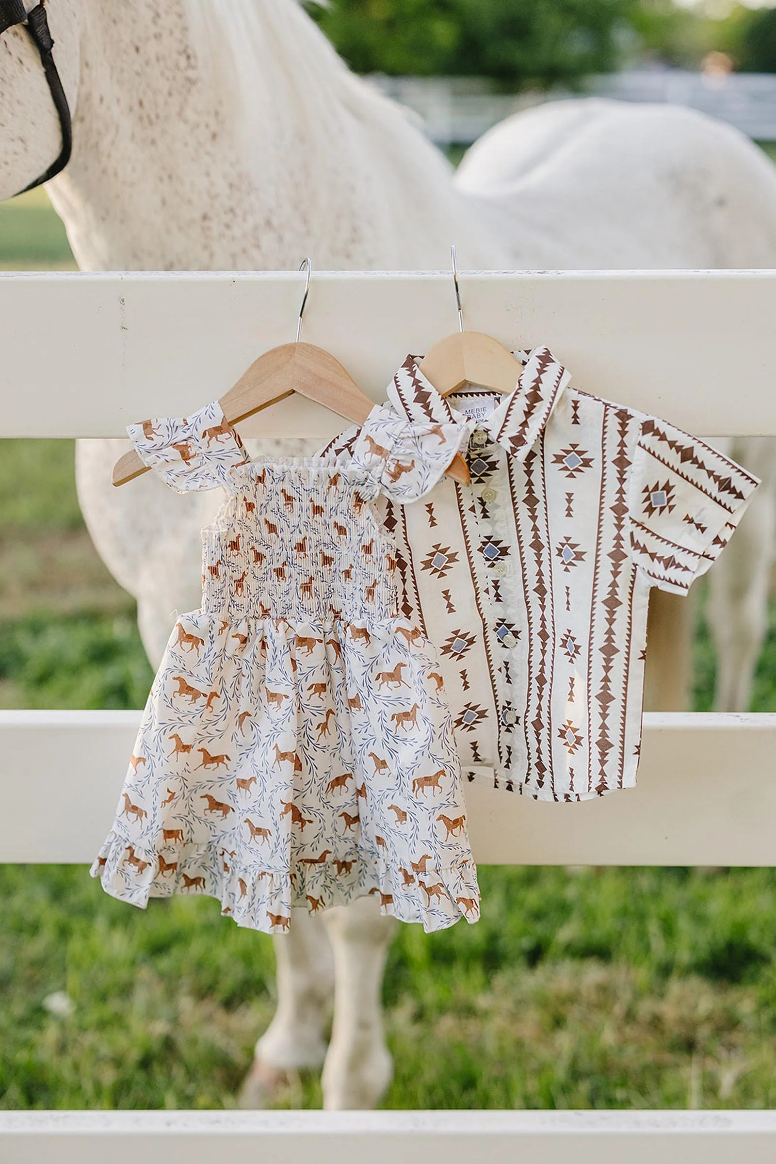 Western Pony Print Smocked Dress for Baby & Kids - Image 13