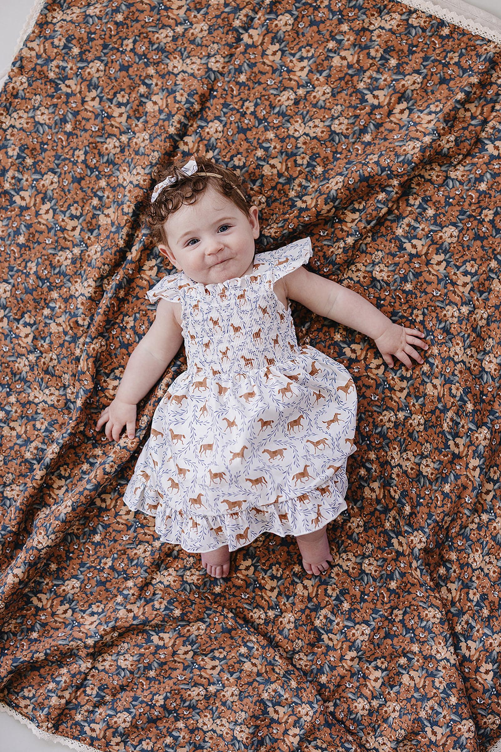 Western Pony Print Smocked Dress for Baby & Kids - Image 5