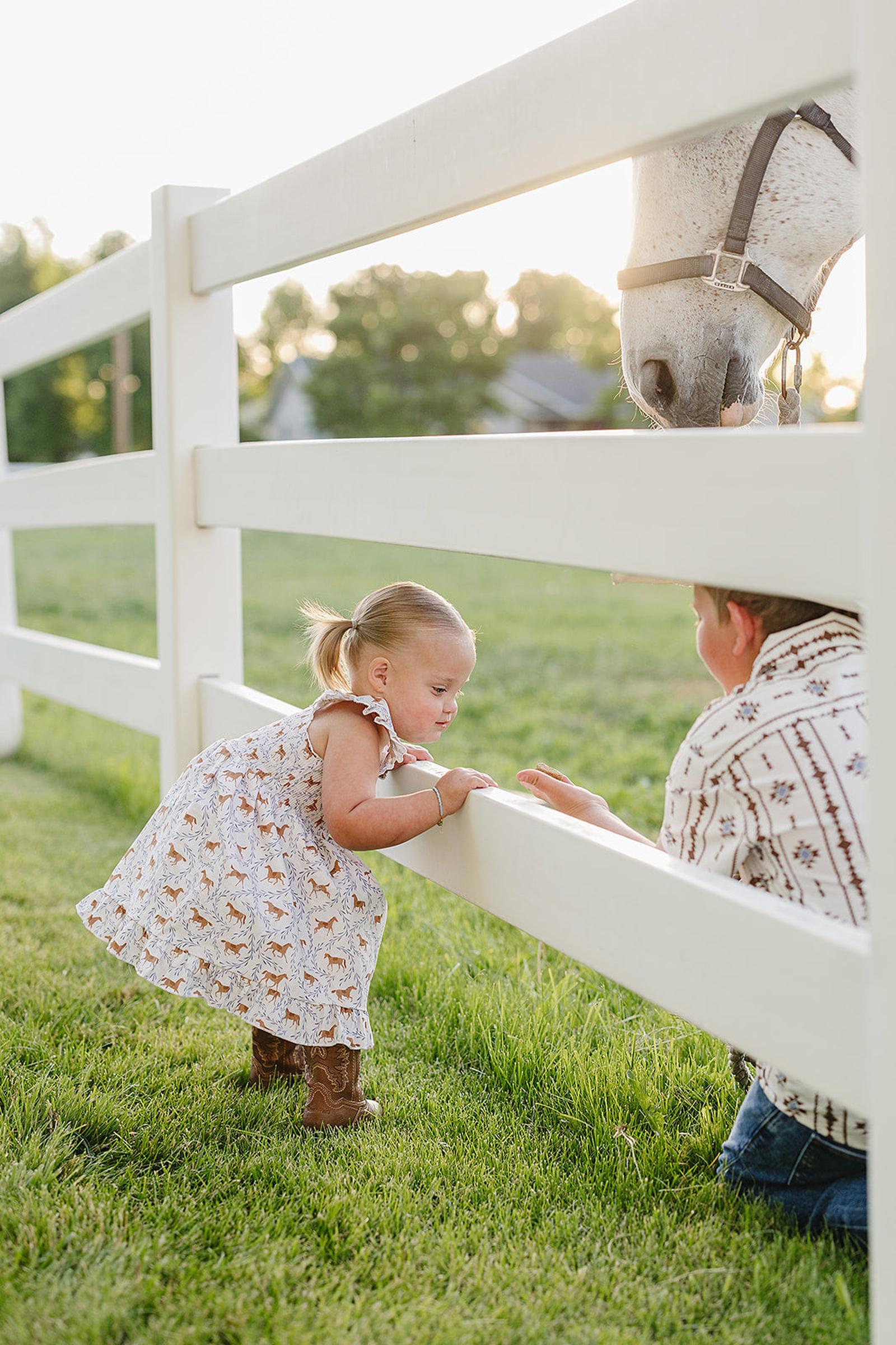 Western Pony Print Smocked Dress for Baby & Kids - Image 9