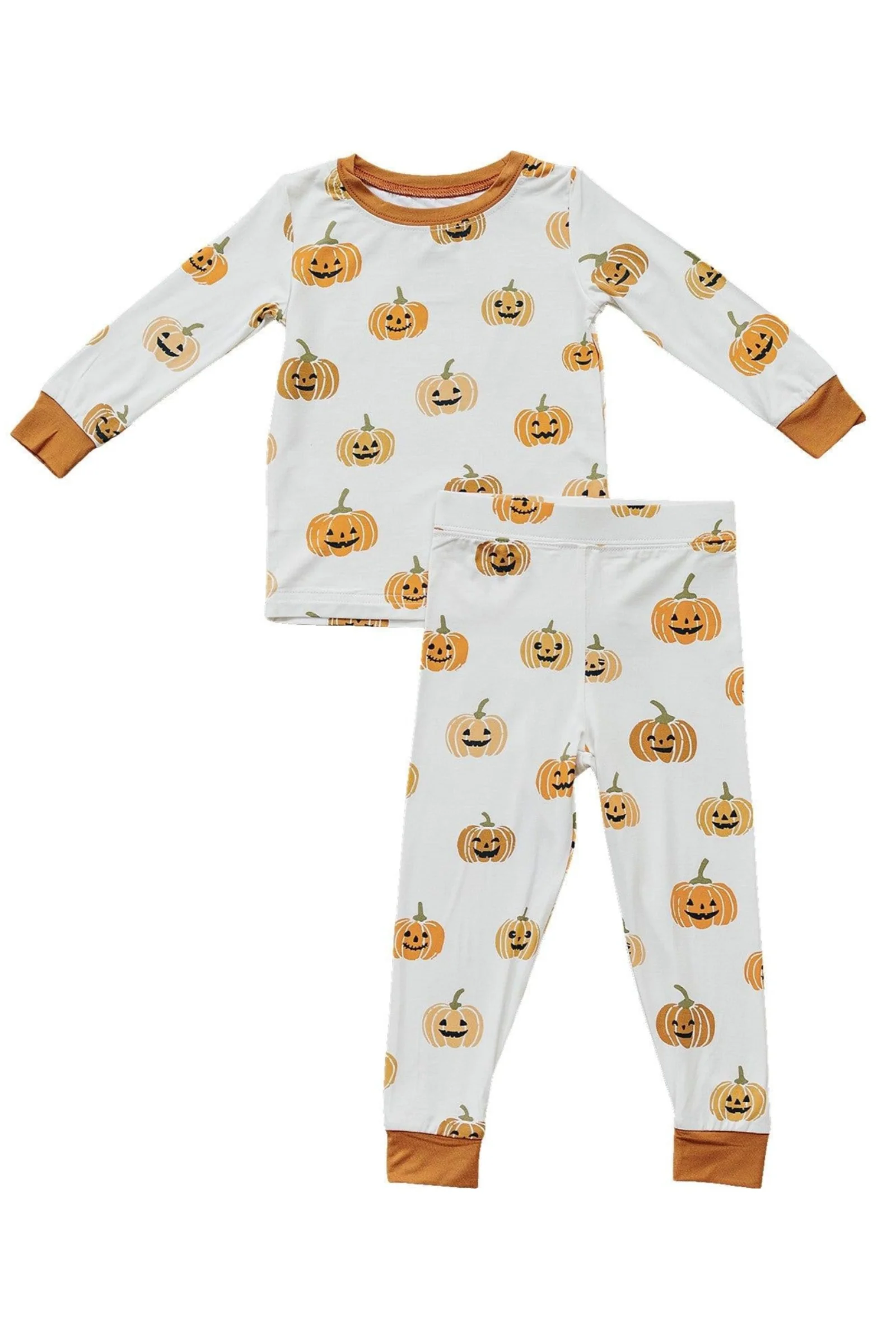Mebie Baby Pumpkin Patch Cozy Pajama Set, Bamboo, Gender Neutral, Baby, Toddler & Kids - Image 2