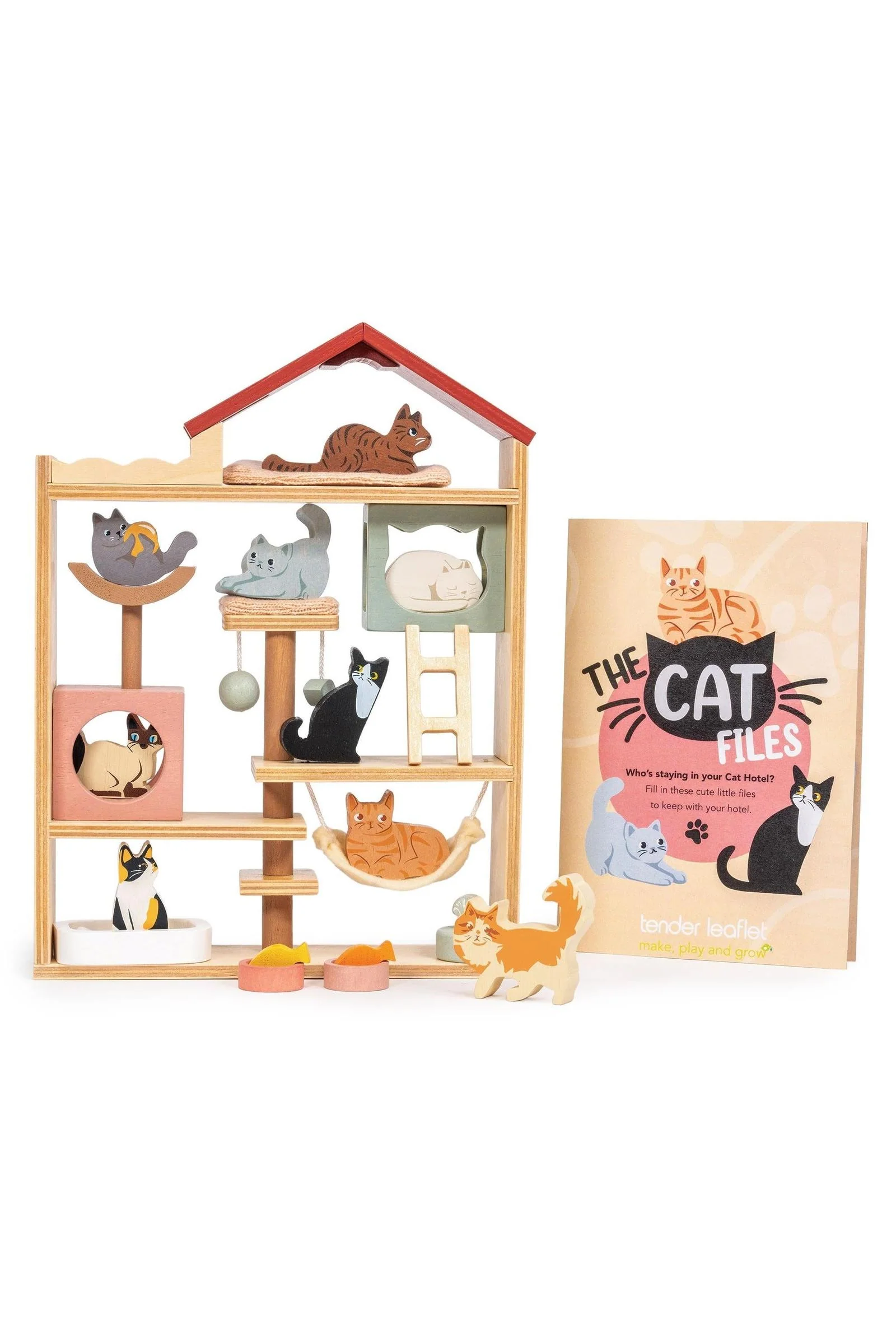 Tender Leaf Wooden Toys, Purrfect Stay Cat Hotel - Image 4