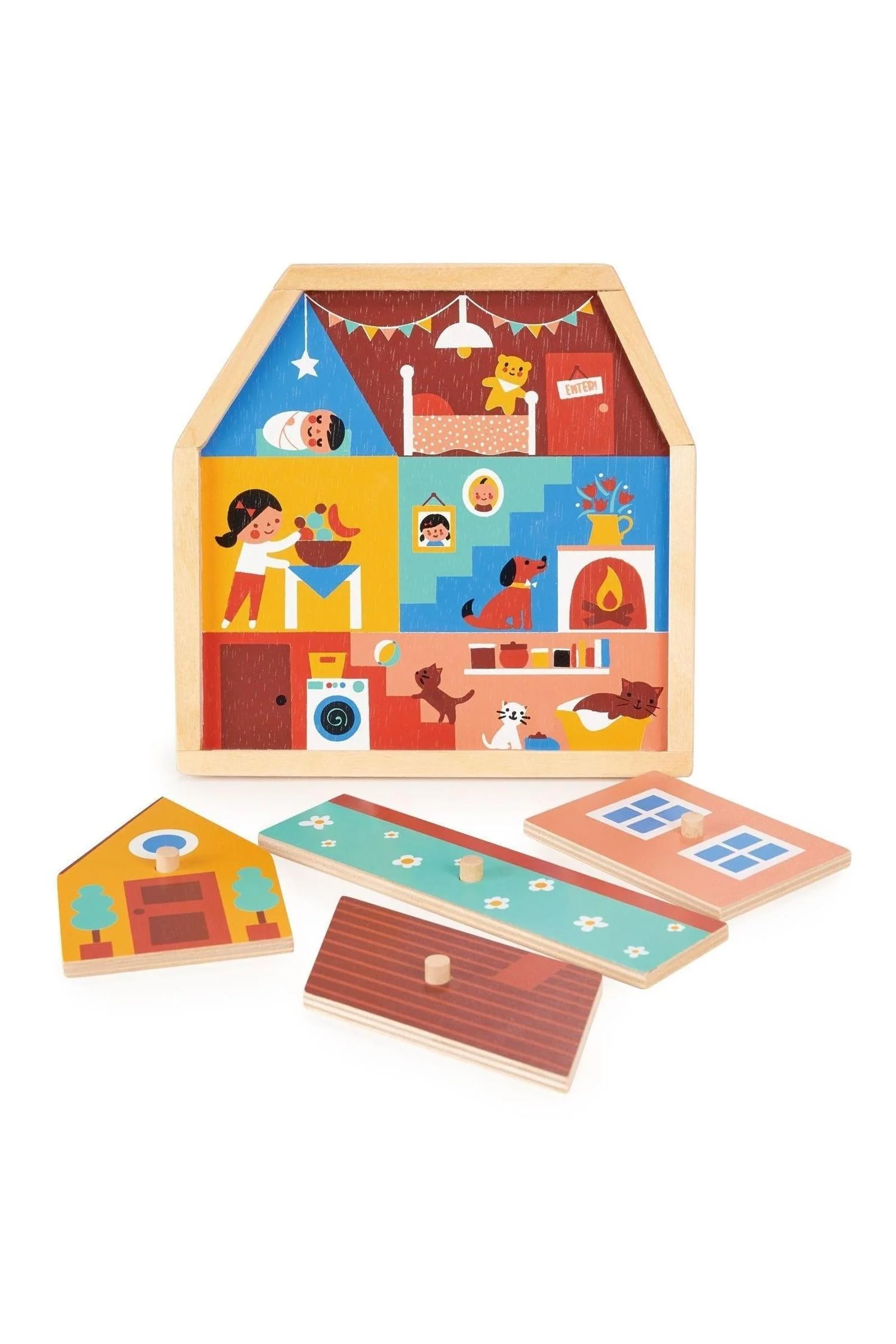 Mentari Wooden Toys, Puzzle Bundle, House, Vegetable, Countryside Puzzles - Image 3