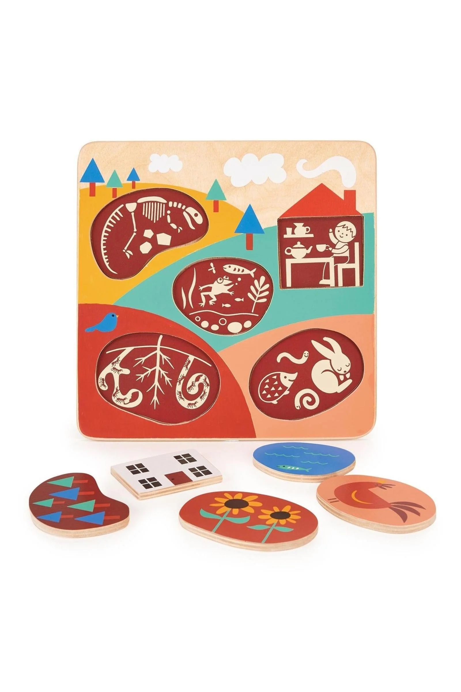 Mentari Wooden Toys, Puzzle Bundle, House, Vegetable, Countryside Puzzles - Image 4