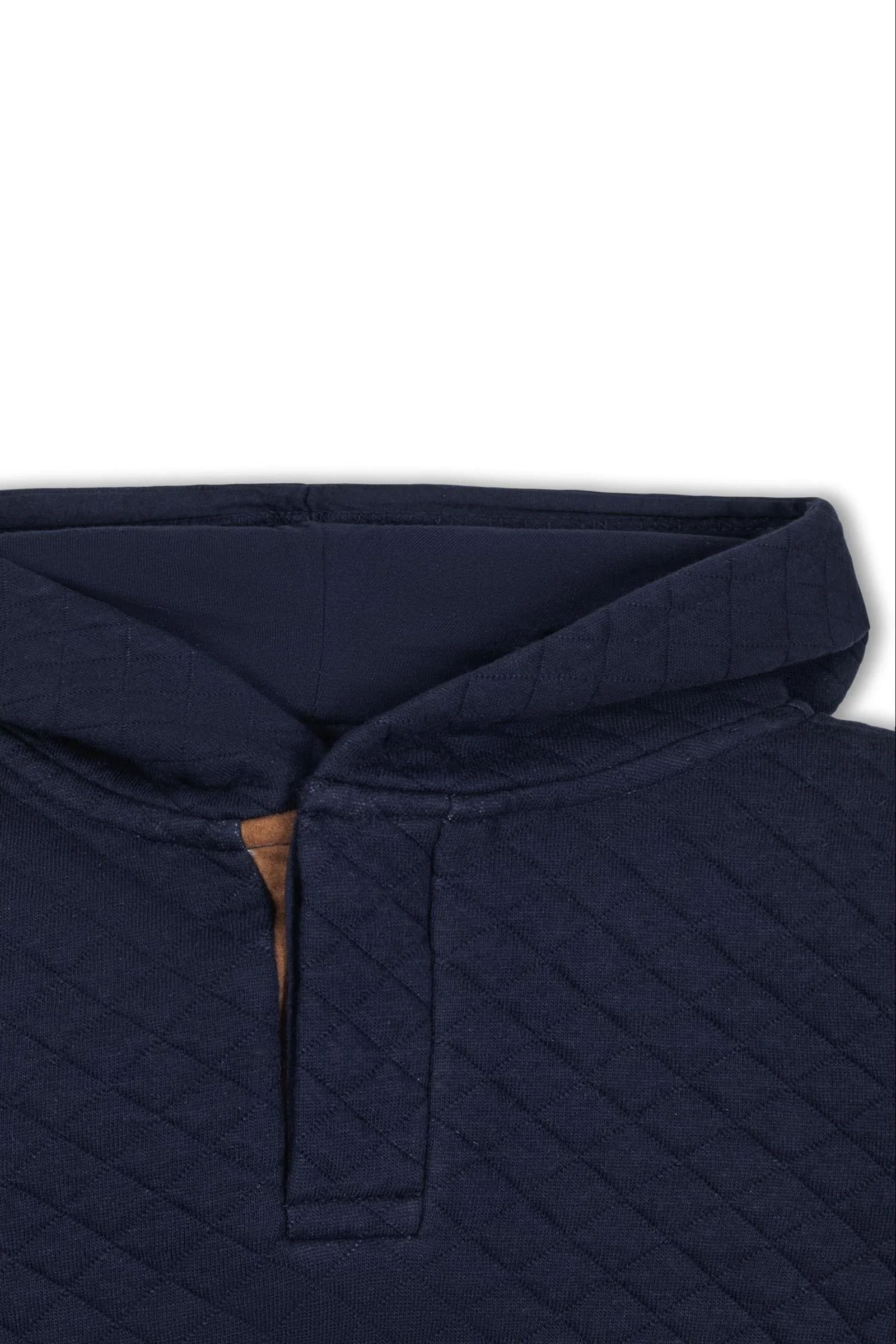 Hope & Henry Organic Cotton Quilted Hooded Sweatshirt for Boys, Navy, Sizes 2-16 - Image 3