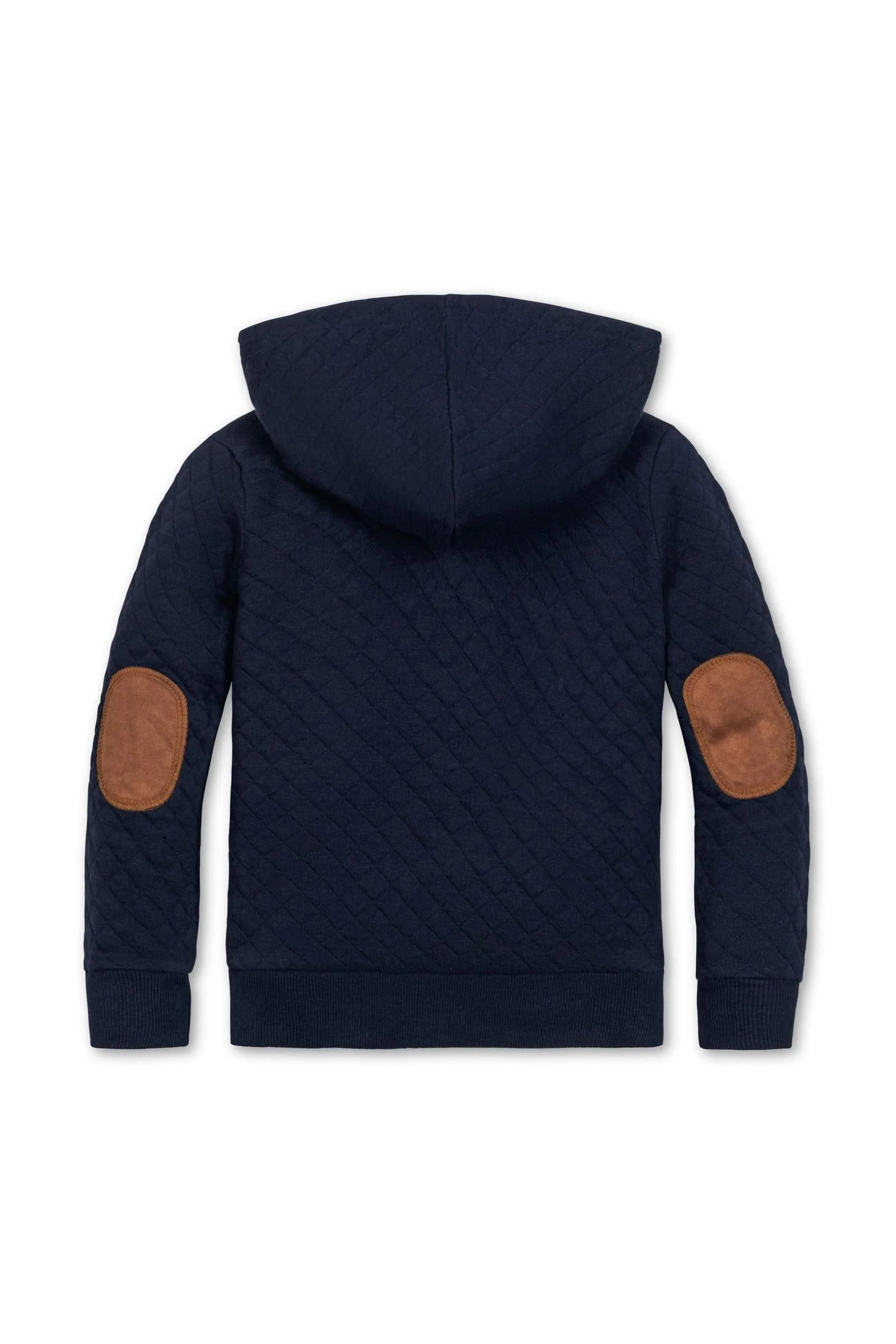 Hope & Henry Organic Cotton Quilted Hooded Sweatshirt for Boys, Navy, Sizes 2-16 - Image 4
