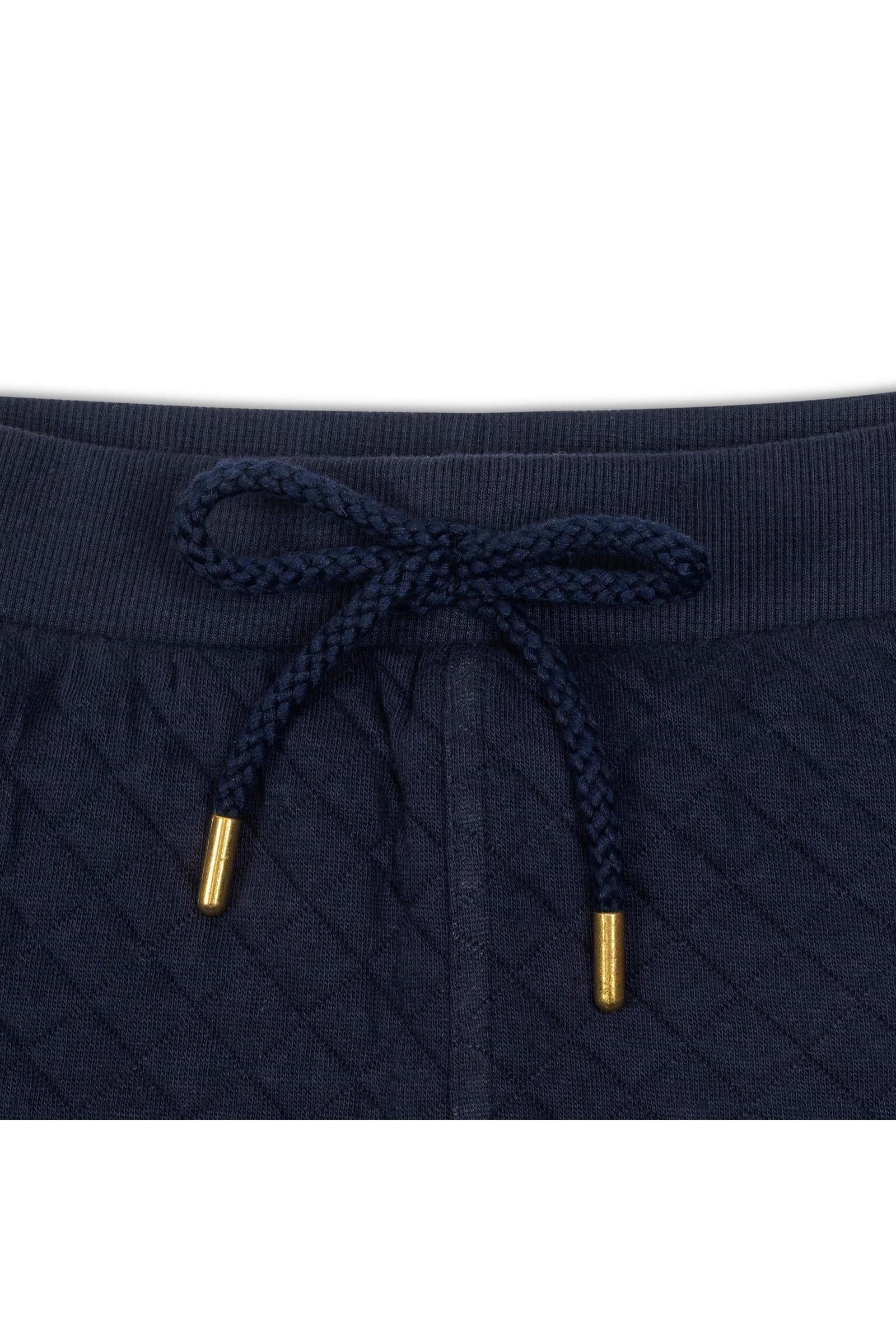 Hope & Henry Organic Cotton Quilted Pull-On Skirt Shorts for Girls, Navy, Toddler & Kids - Image 3