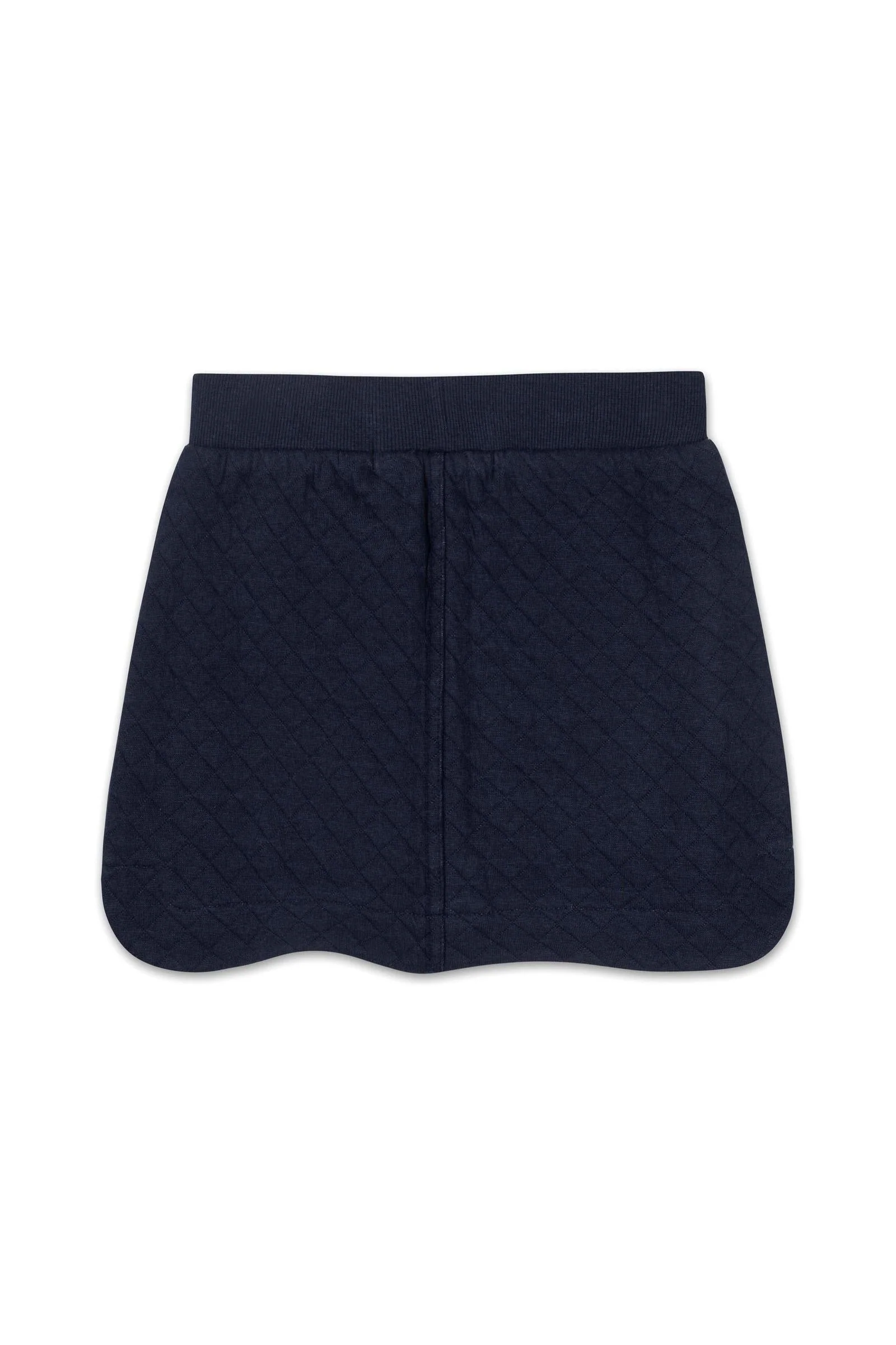 Hope & Henry Organic Cotton Quilted Pull-On Skirt Shorts for Girls, Navy, Toddler & Kids - Image 4