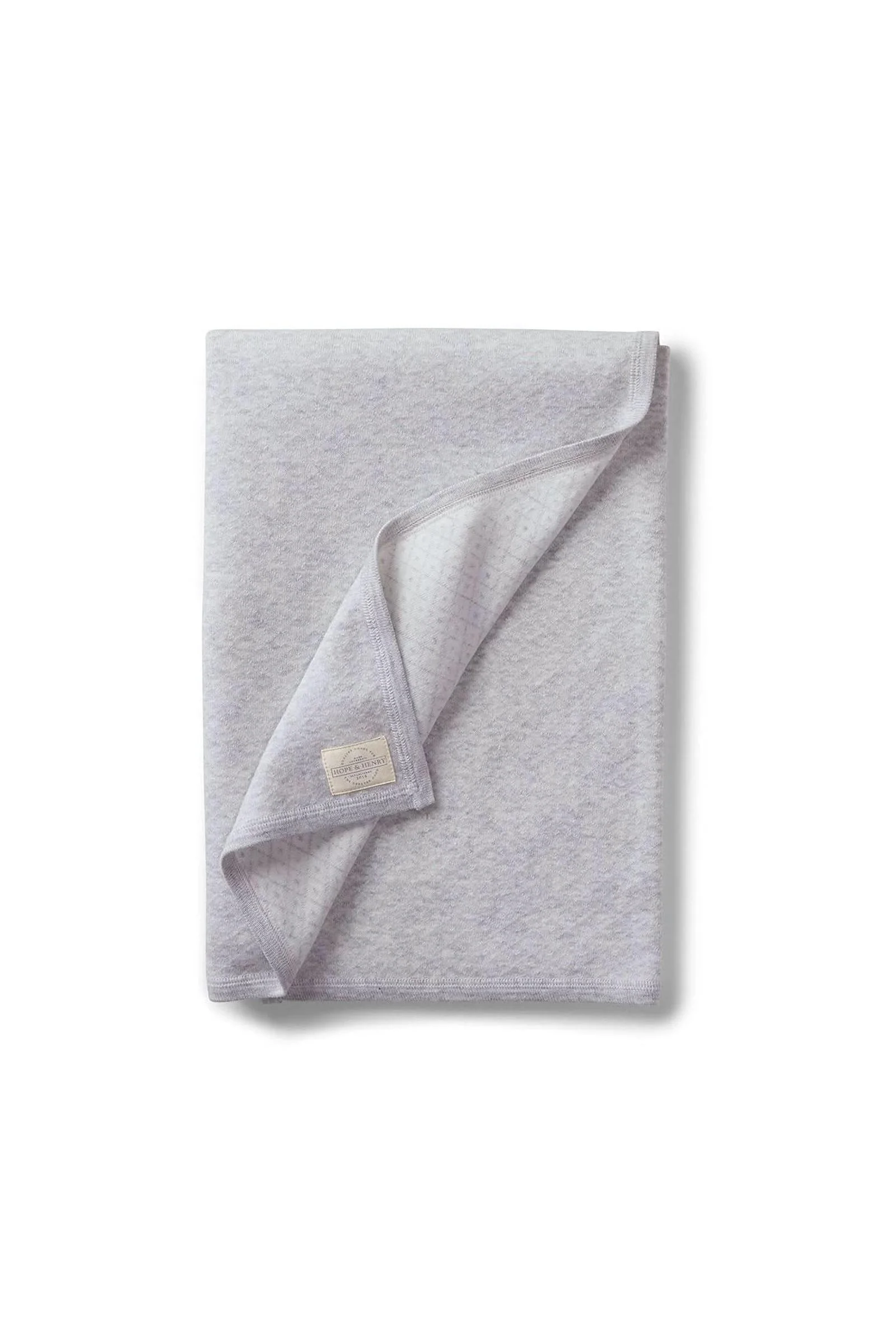 Hope & Henry Organic Cotton Raglan Sweater Romper & Jacquard Blanket Gift Set for Babies, Gray - Image 6