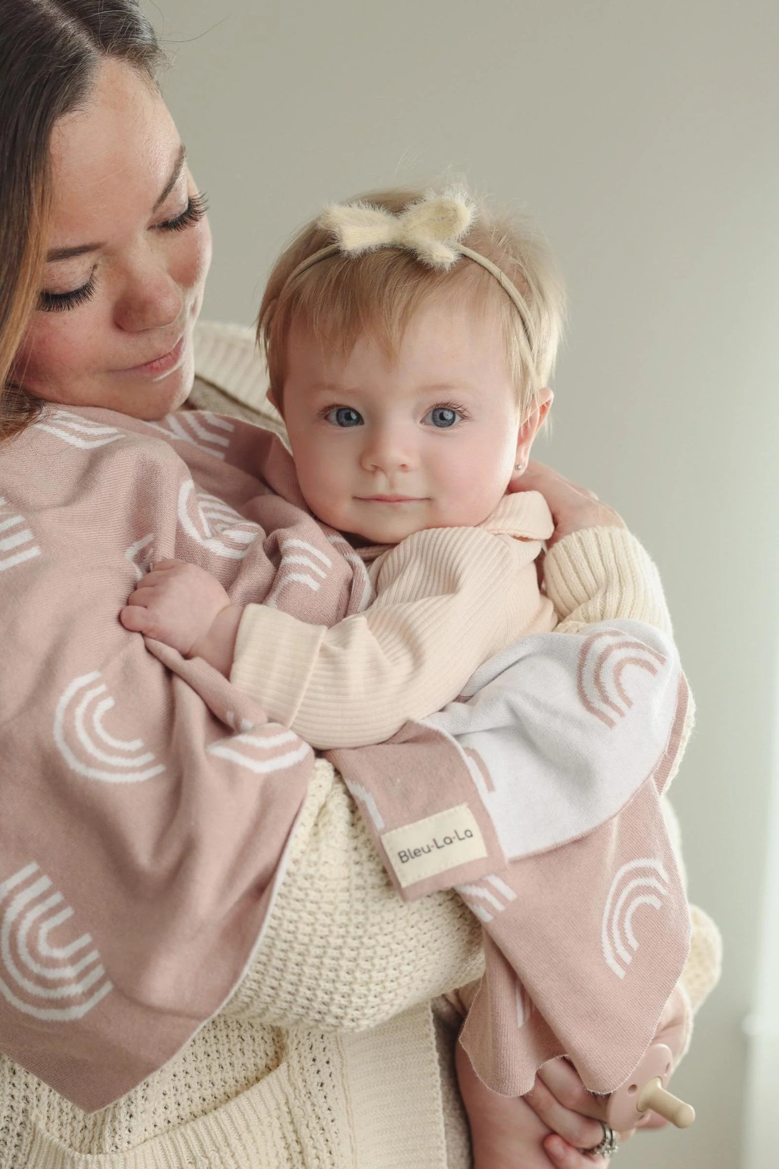 Rainbow Knit Luxury Swaddle Blanket, 100% OEKO Tex Pima Cotton - Image 3