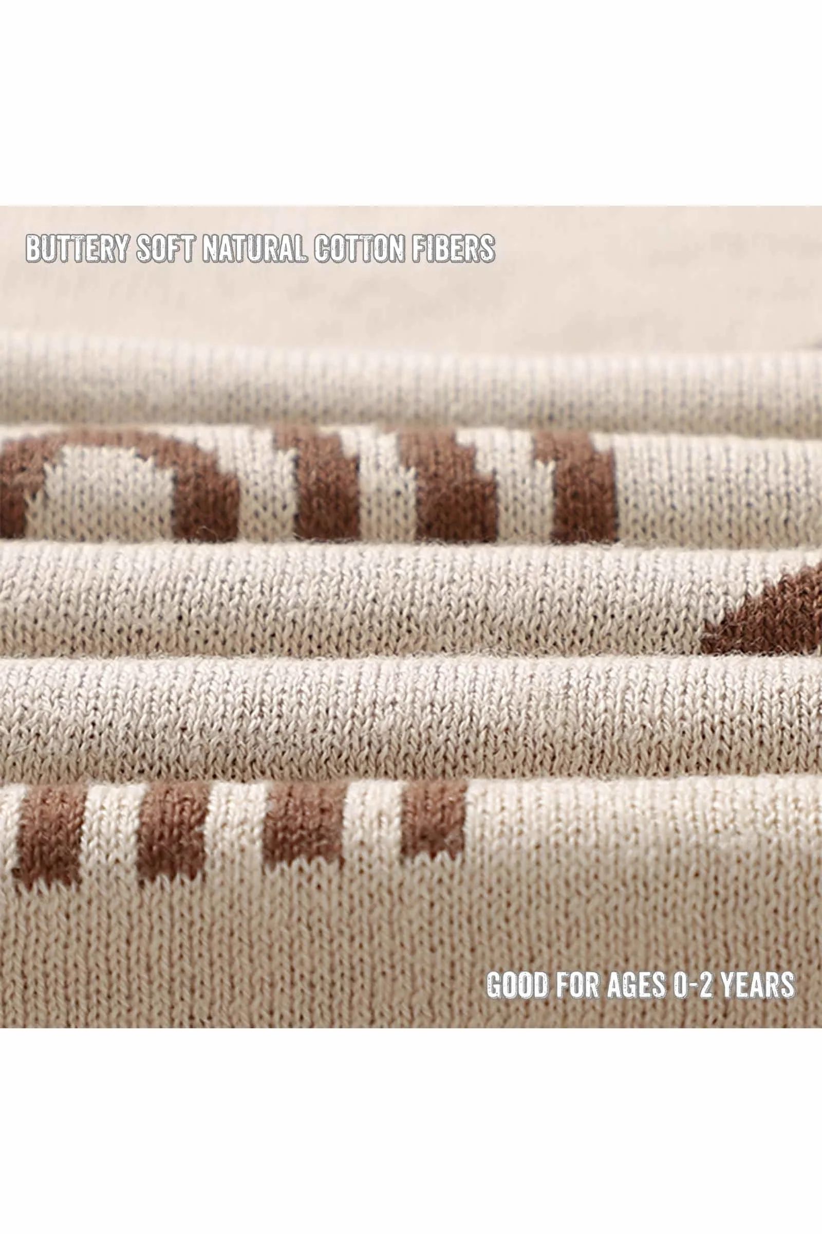 Rainbow Knit Luxury Swaddle Blanket, 100% OEKO Tex Pima Cotton - Image 5