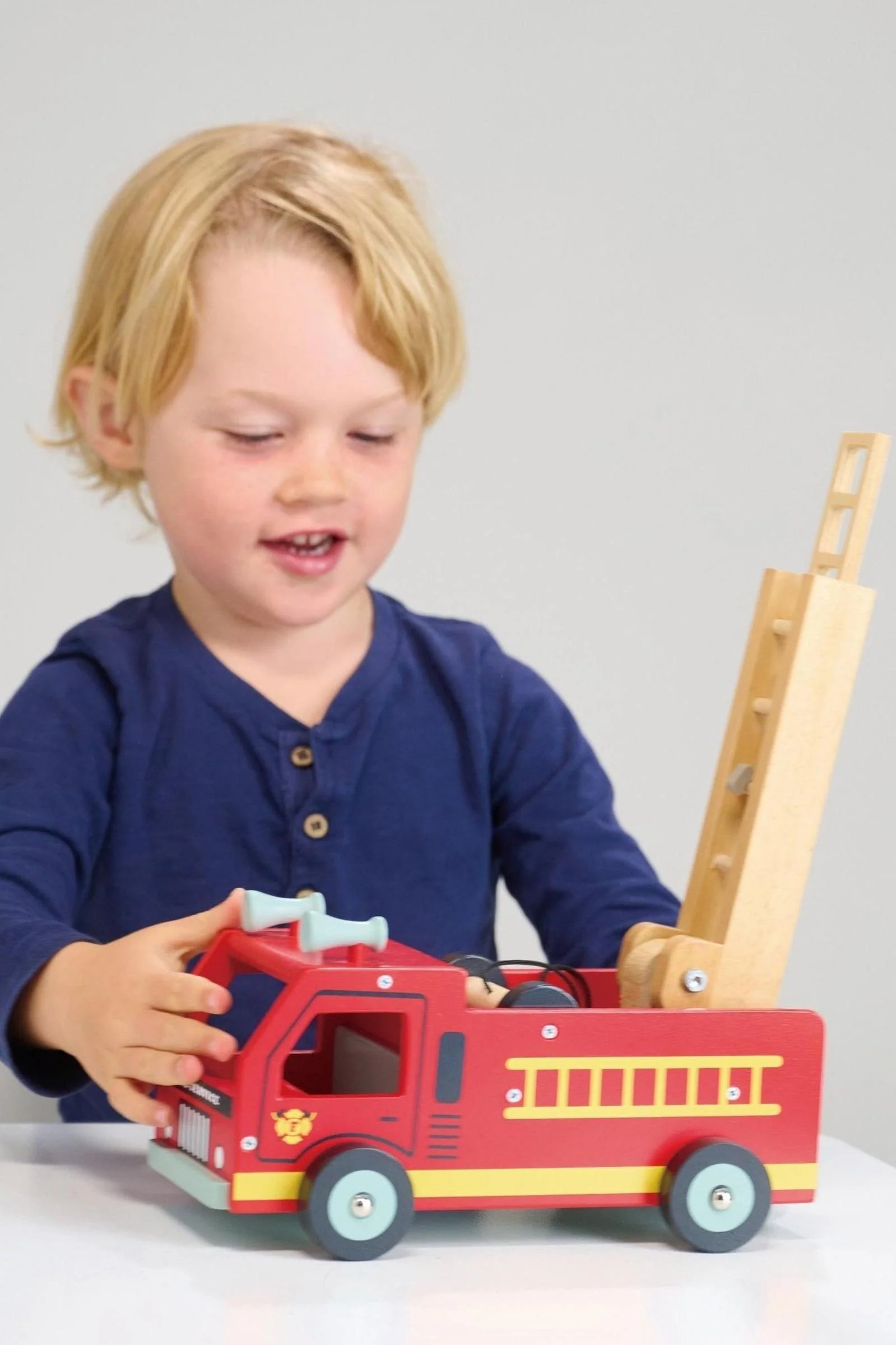Mentari Wooden Toys, Red Fire Engine - Image 4