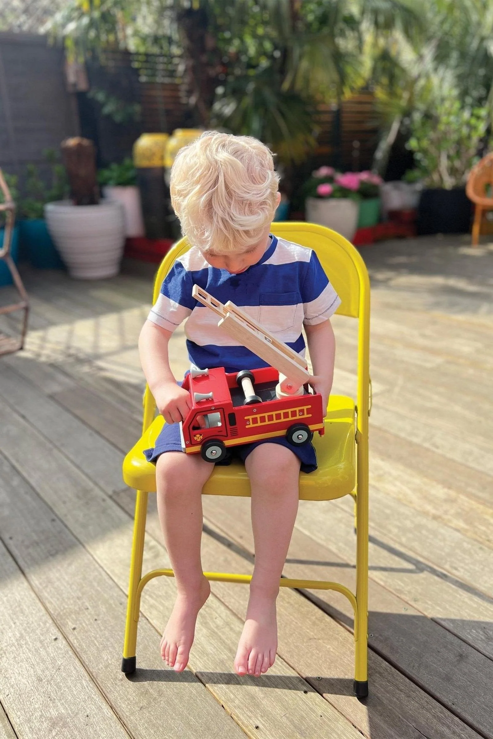 Mentari Wooden Toys, Red Fire Engine - Image 6