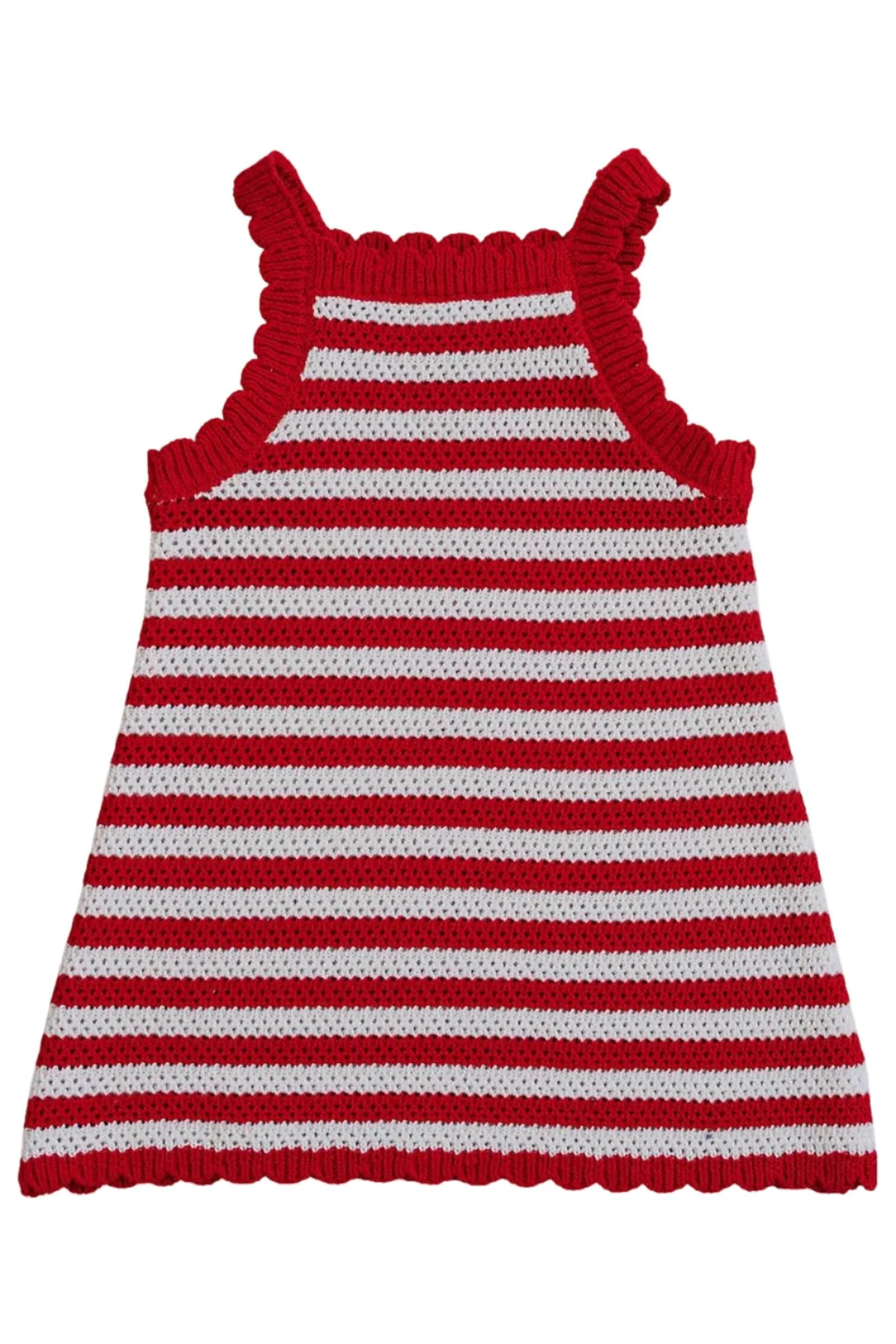Mebie Baby Red Stripe Knit Cover-Up Dress, Cotton, Baby - Kids - Image 2