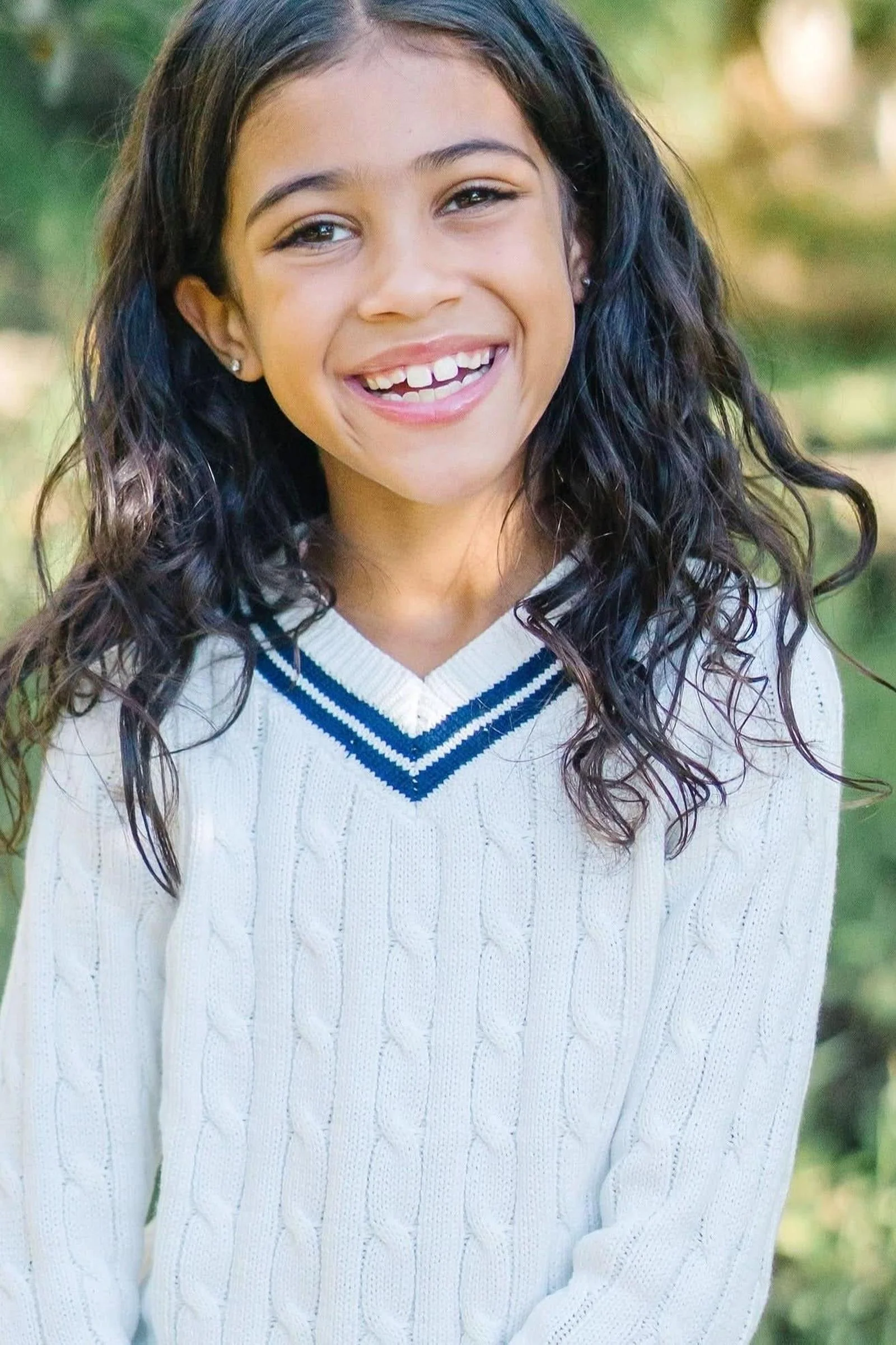 Hope & Henry  Organic Cotton Ruffle Cuff Cricket Sweater for Baby Girls, White - Image 3