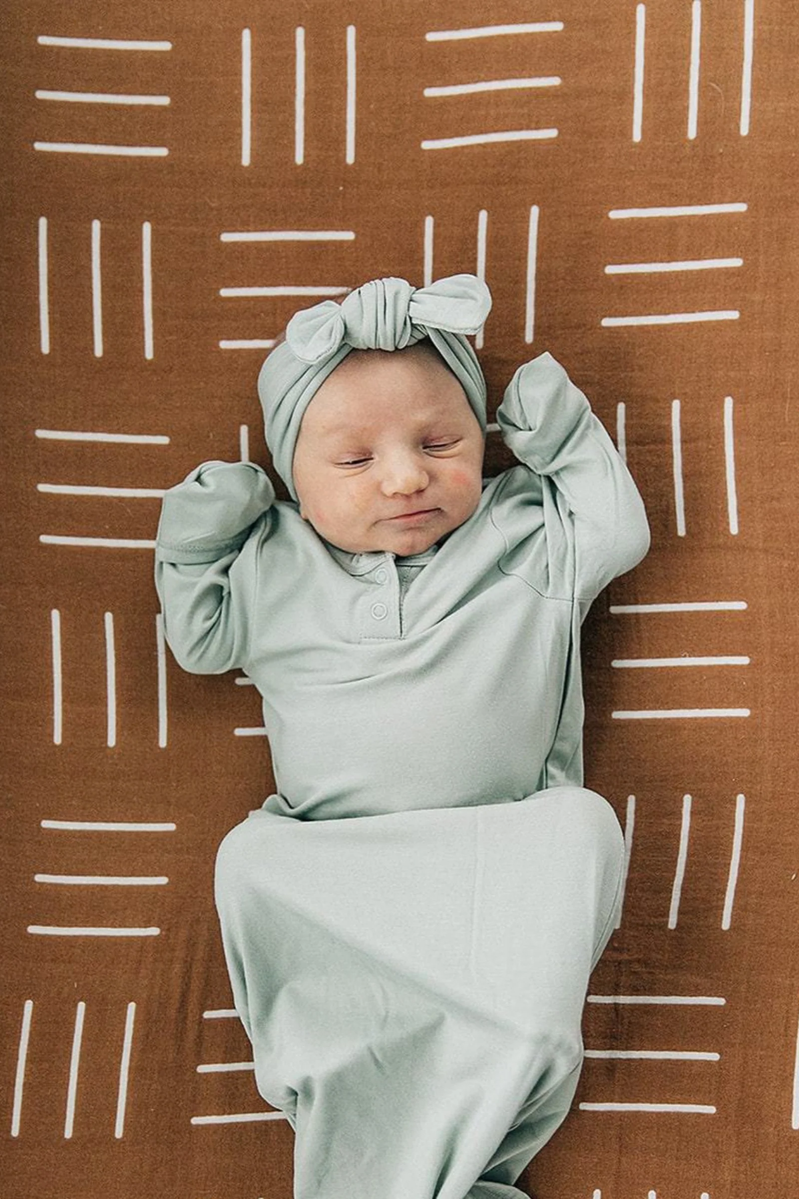 Mebie Baby Sage Head Wrap, Bamboo, Baby - Image 3