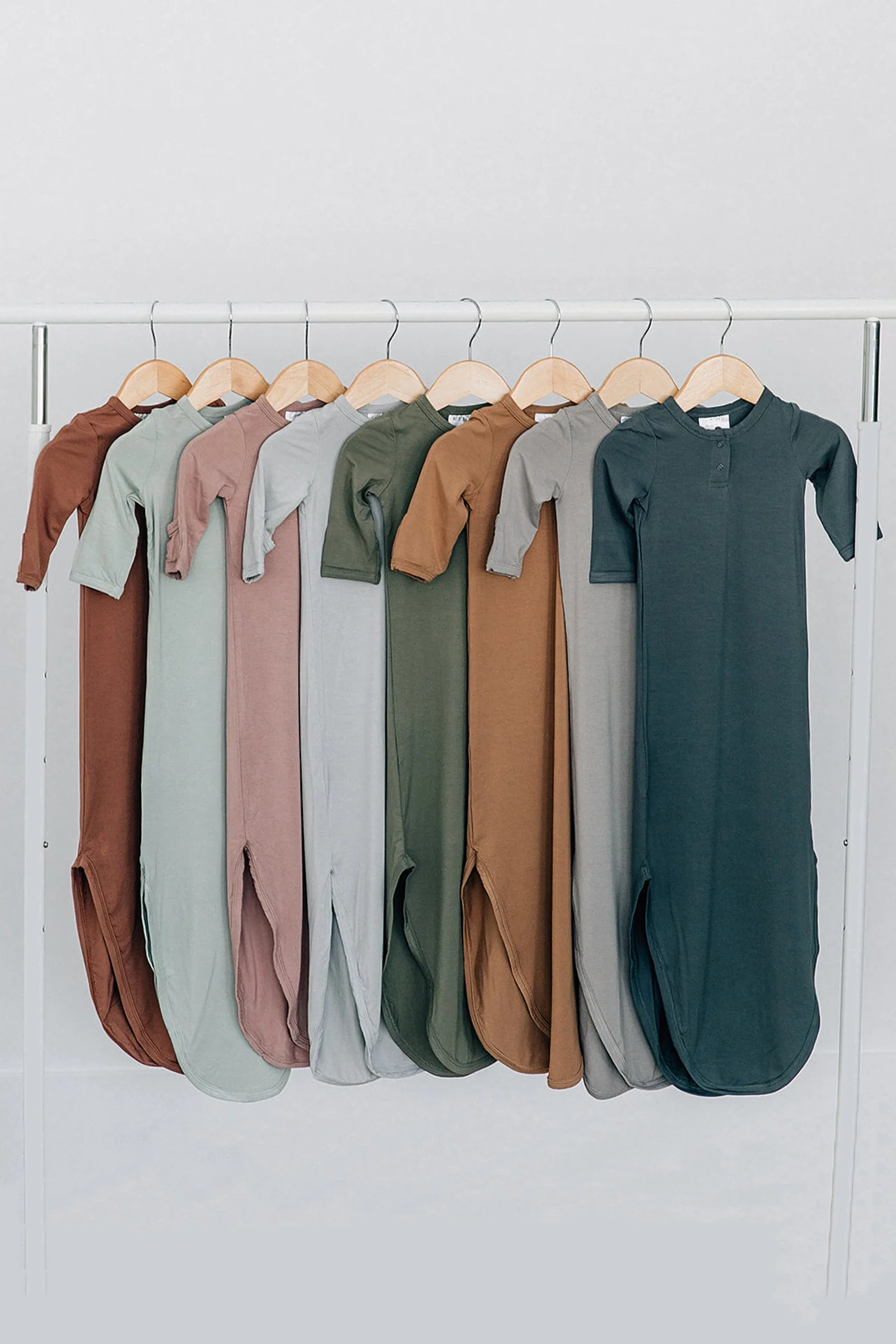 Mebie Baby Olive Knot Gown, Bamboo, Baby Essentials, Gender Neutral - Image 4