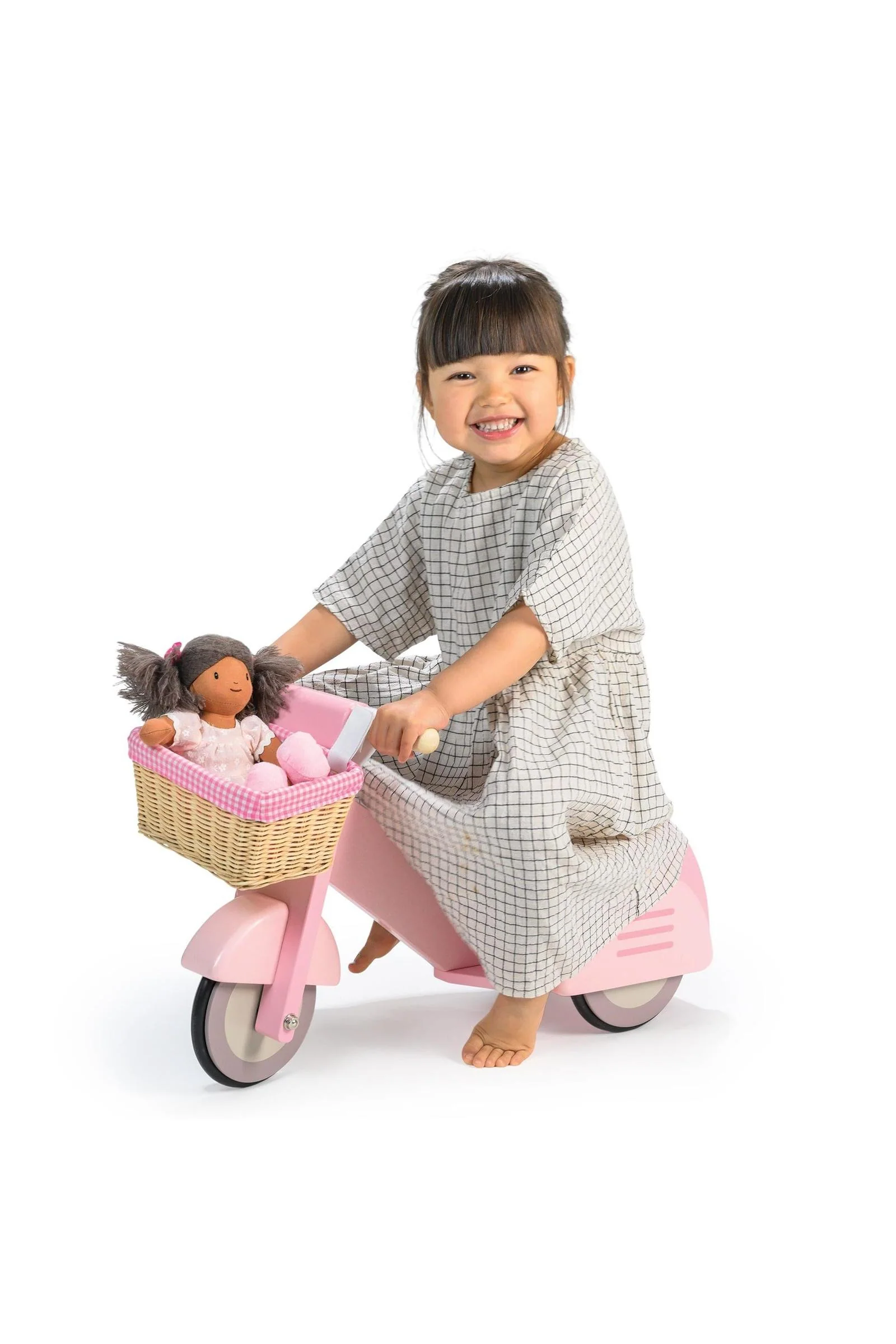 Tender Leaf Wooden Toys, Scooter with Basket - Image 3