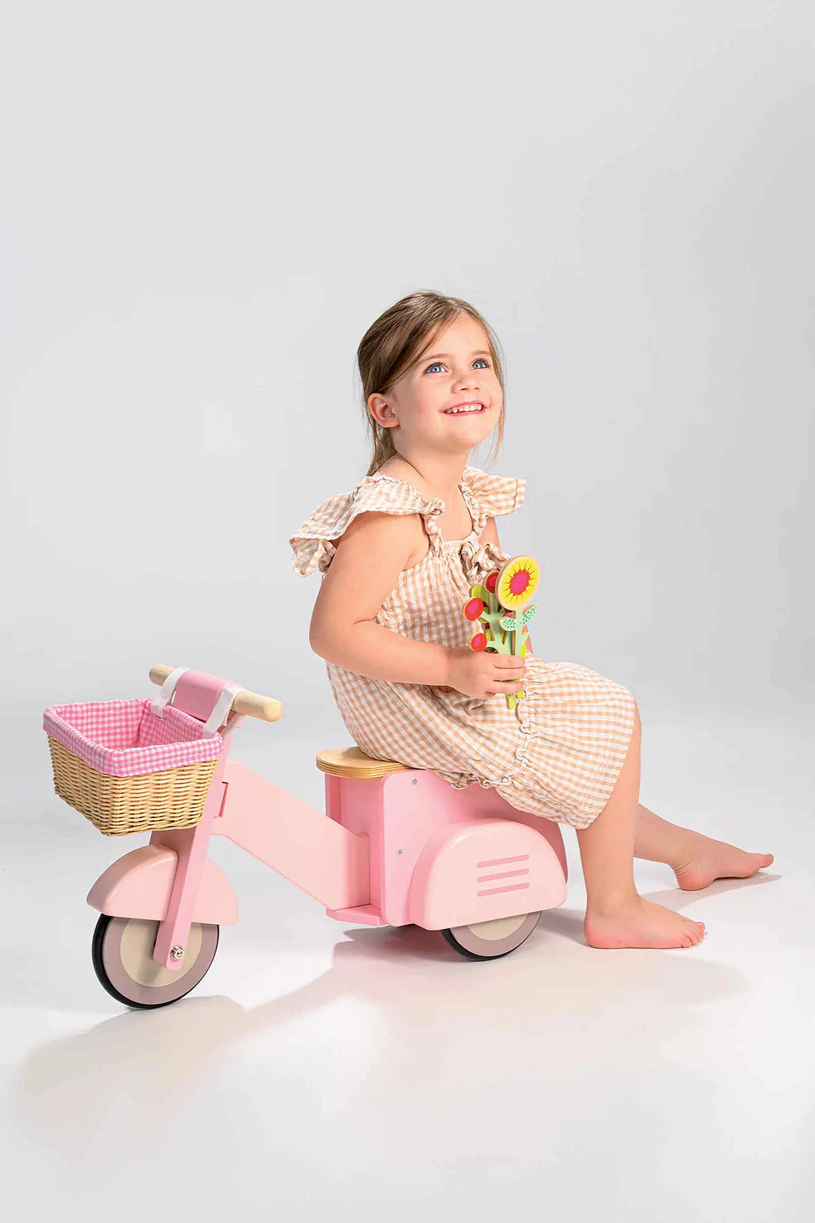 Tender Leaf Wooden Toys, Scooter with Basket - Image 4