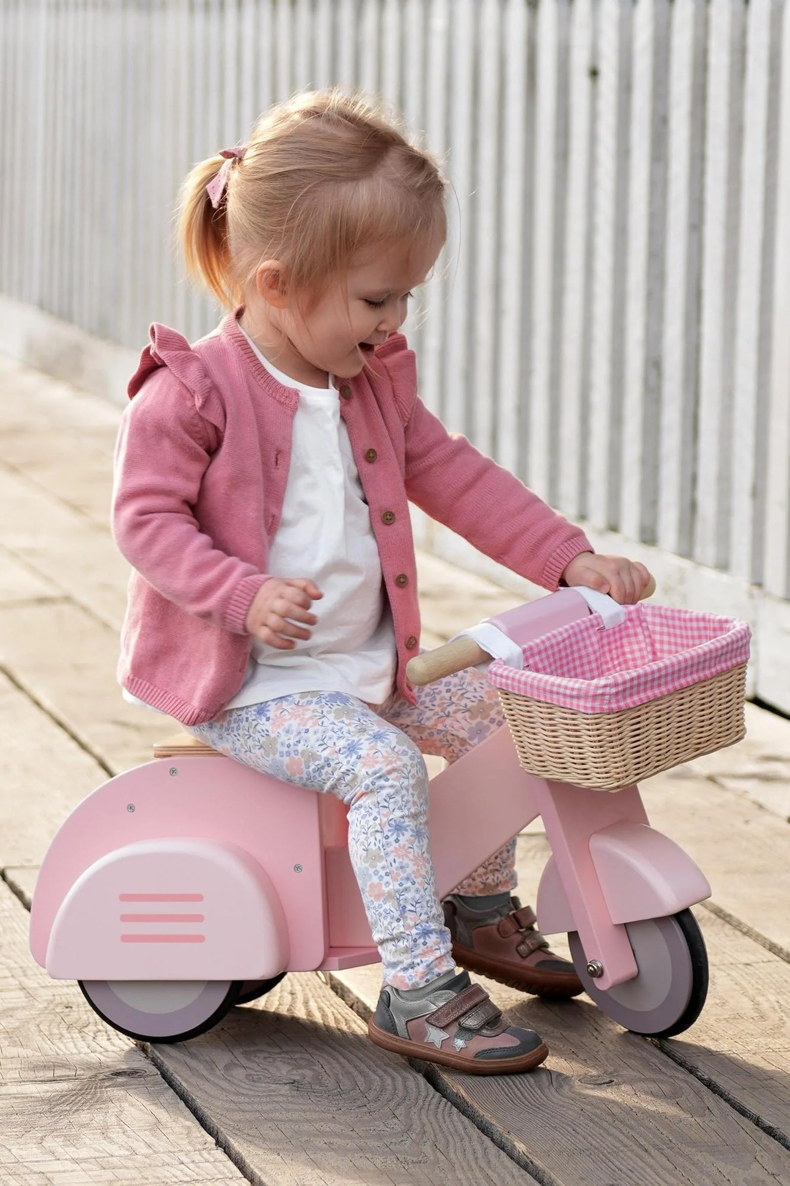 Tender Leaf Wooden Toys, Scooter with Basket - Image 5