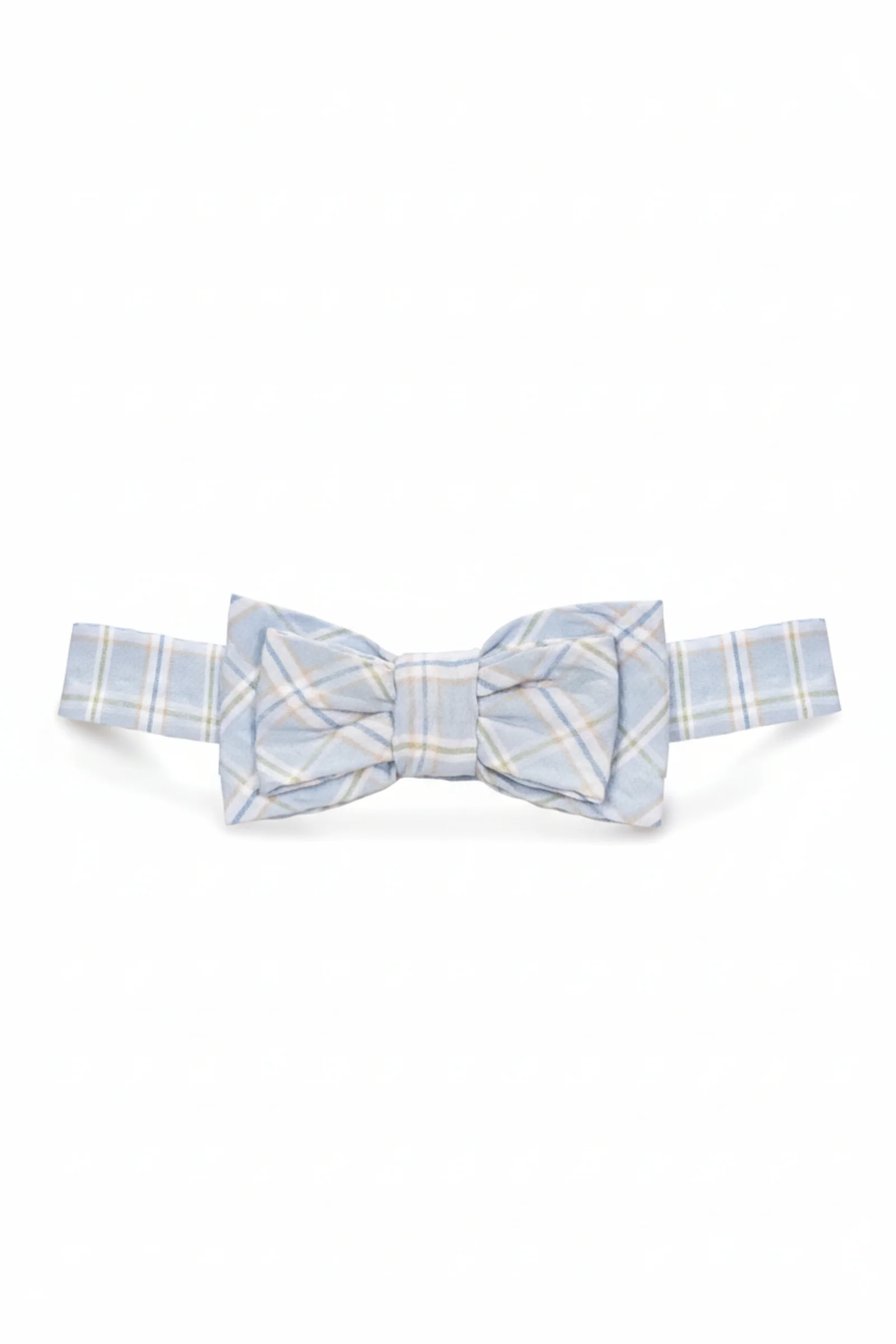 Hope & Henry Organic Cotton Seersucker Bow Tie, Chateau Blue Check - Image 2