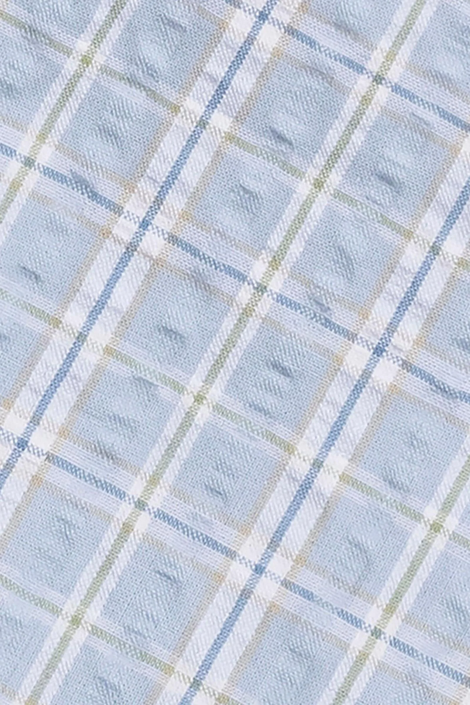Hope & Henry Organic Cotton Seersucker Bow Tie, Chateau Blue Check - Image 4