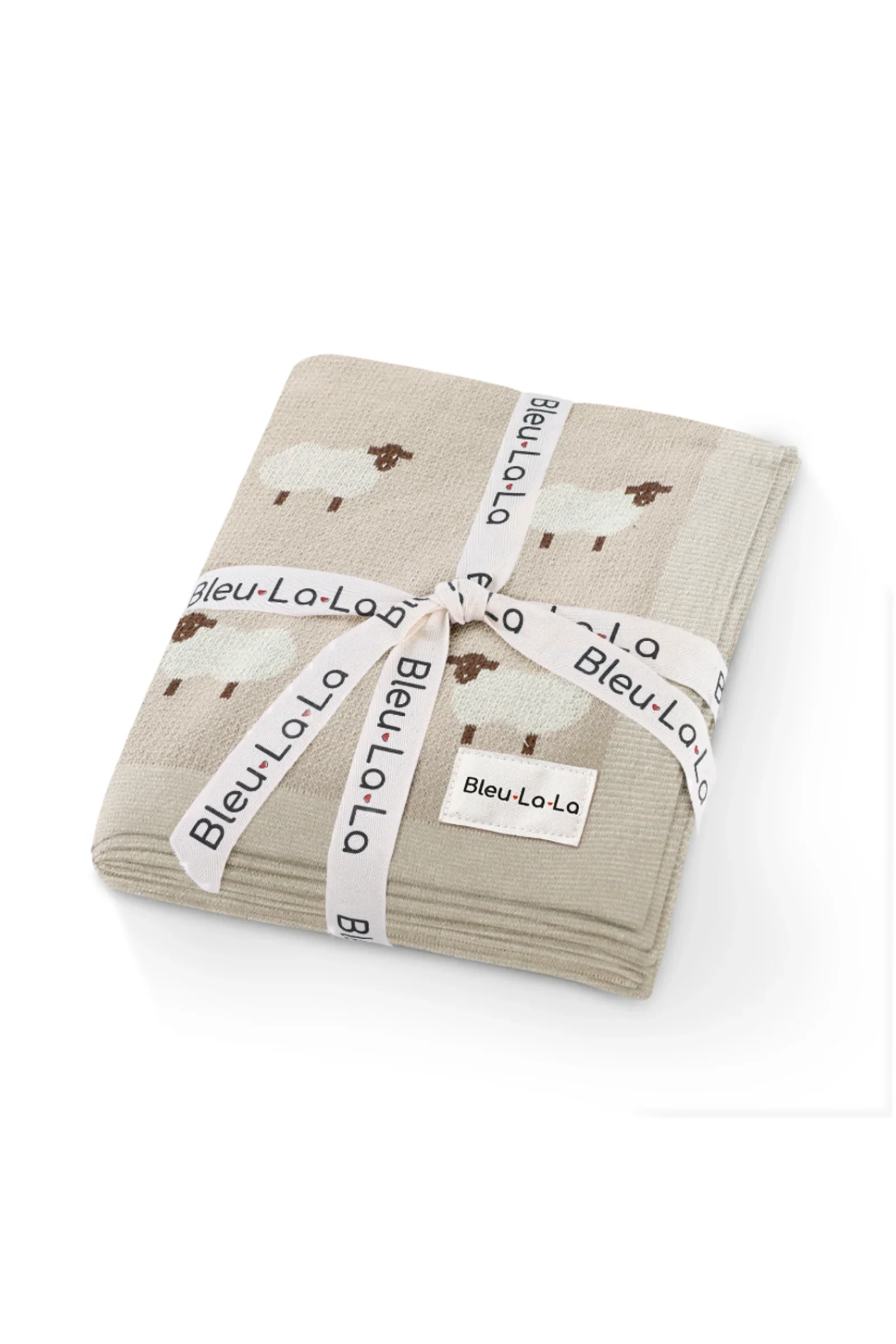 Sheep Knit Luxury Swaddle Blanket, 100% OEKO Tex Pima Cotton - Image 4