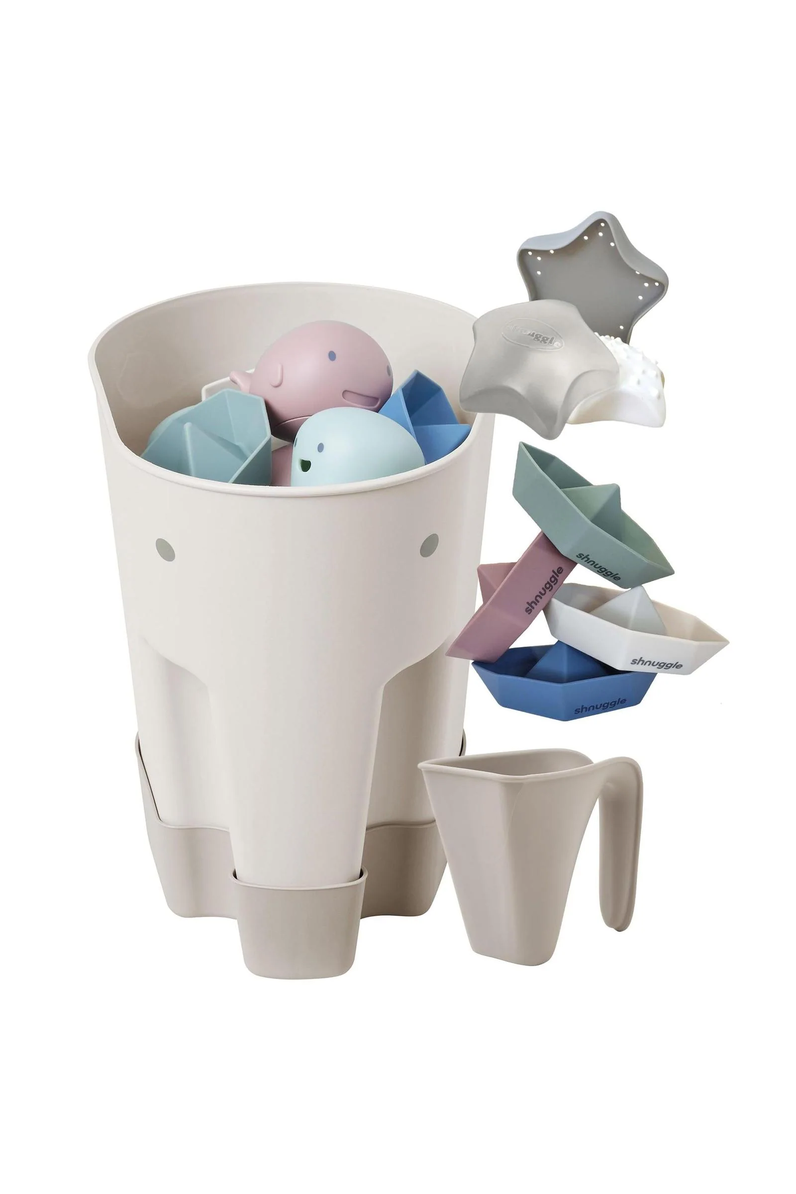Shnuggle Bath Accessories Bundle - Ellie Scoop, Washy Jug, Boats & Wishy Toy - 4-Piece Set - Image 17