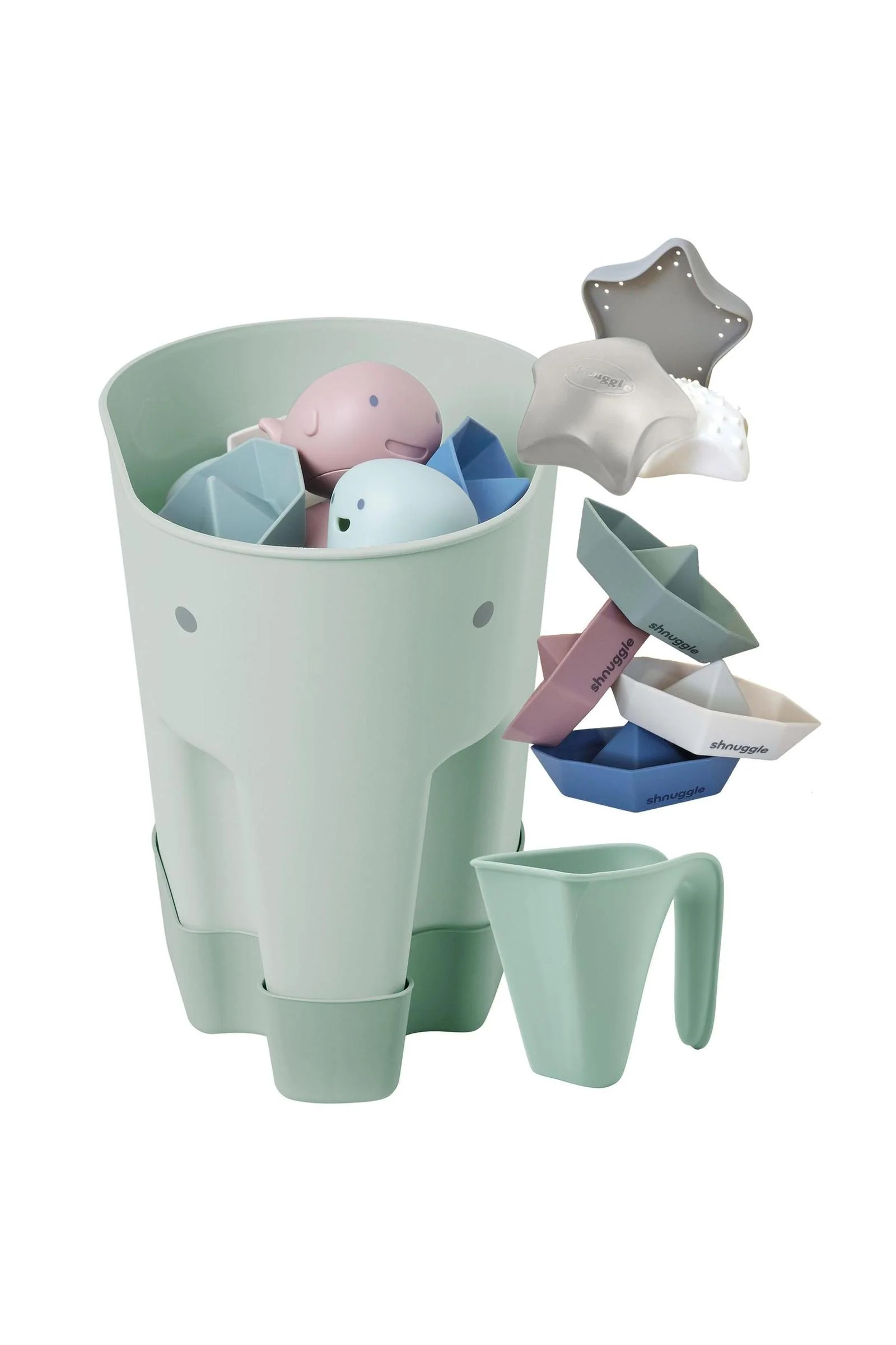 Shnuggle Bath Accessories Bundle - Ellie Scoop, Washy Jug, Boats & Wishy Toy - 4-Piece Set - Image 19