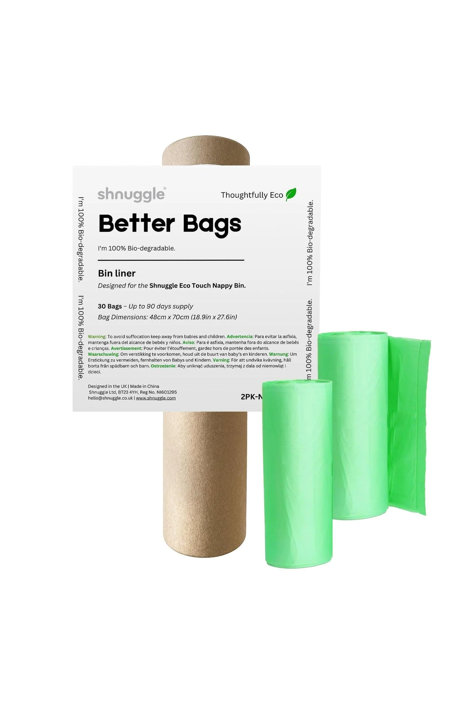 Shnuggle Better Bag Nappy Bin Diaper Pail Liners 30 bags - Image 2