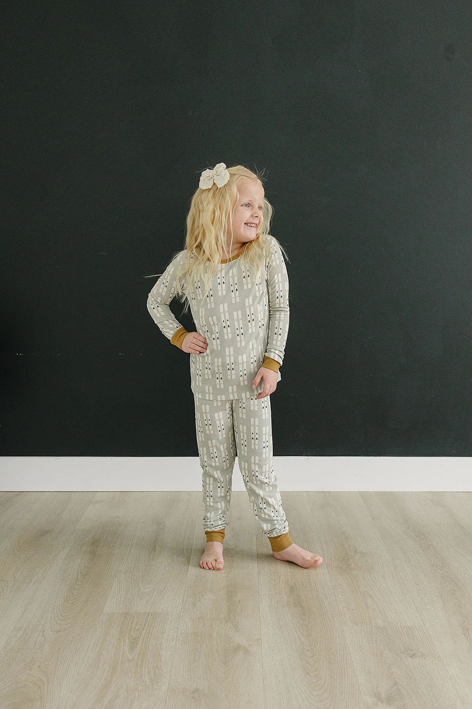 Mebie Baby Ski Ribbed Cozy Pajama Set, Bamboo, Baby Essentials - Image 3
