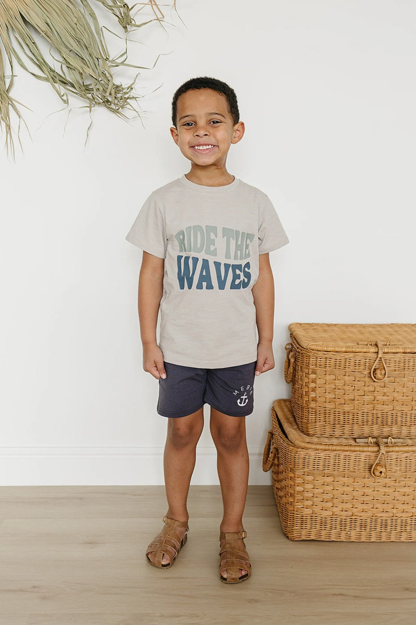 Mebie Baby Slate Pocket Cotton Shorts, Cotton, Baby, Toddler & Kids