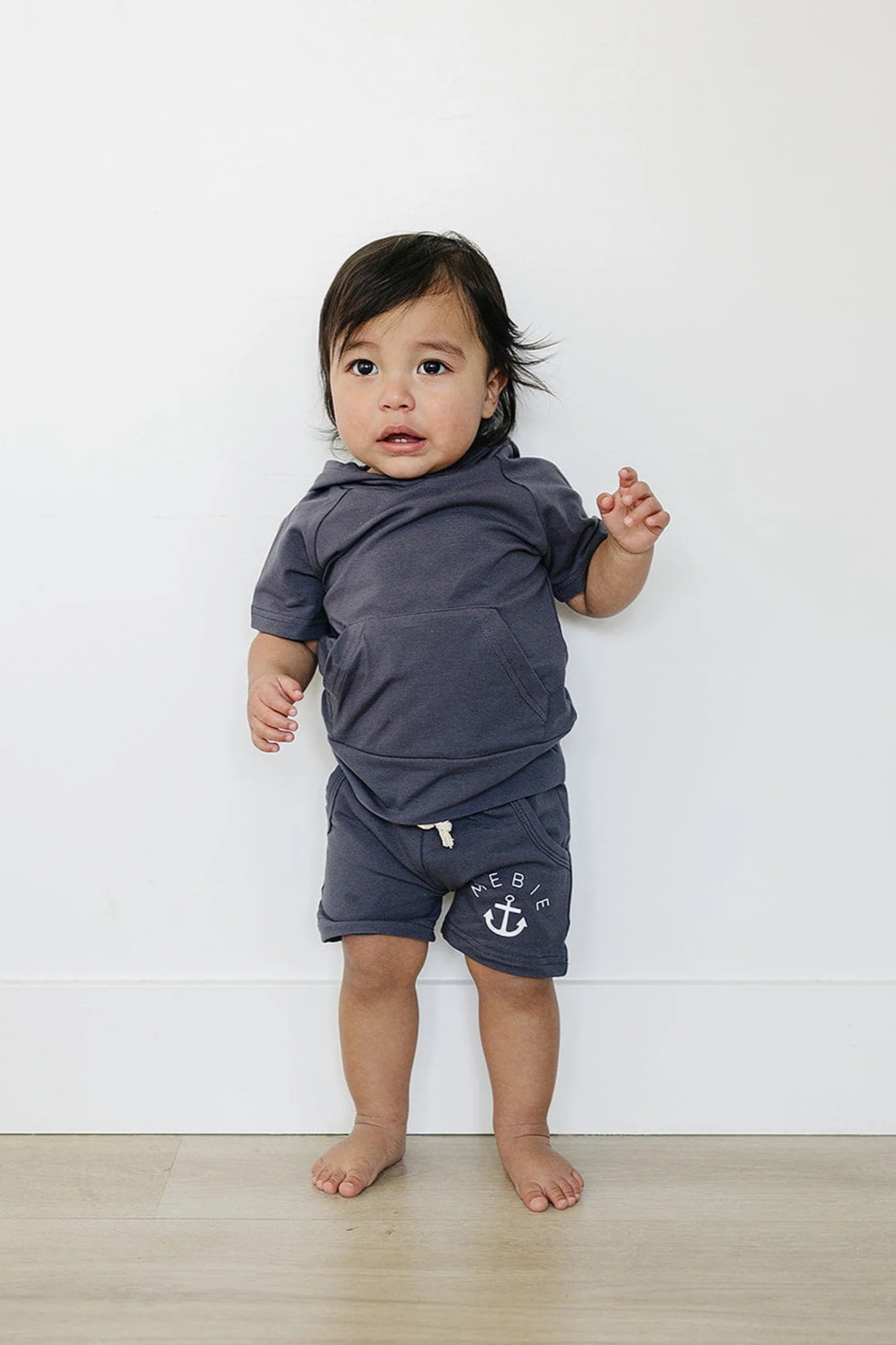 Mebie Baby Slate Pocket Cotton Shorts, Cotton, Baby, Toddler & Kids - Image 3