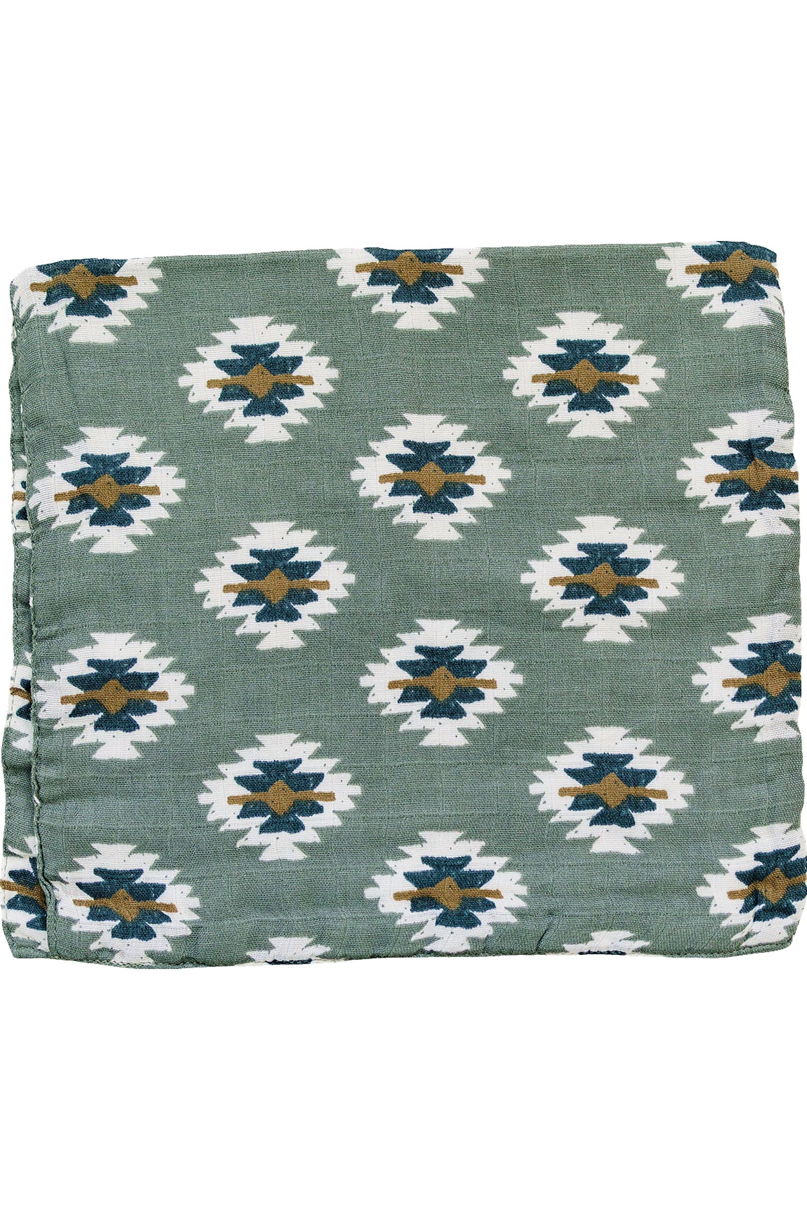 Mebie Baby Southwest Aztec Muslin Burp Cloth, 100% Cotton, Rodeo Collection, Neutral Colors, Gender Neutral, Baby - Image 2