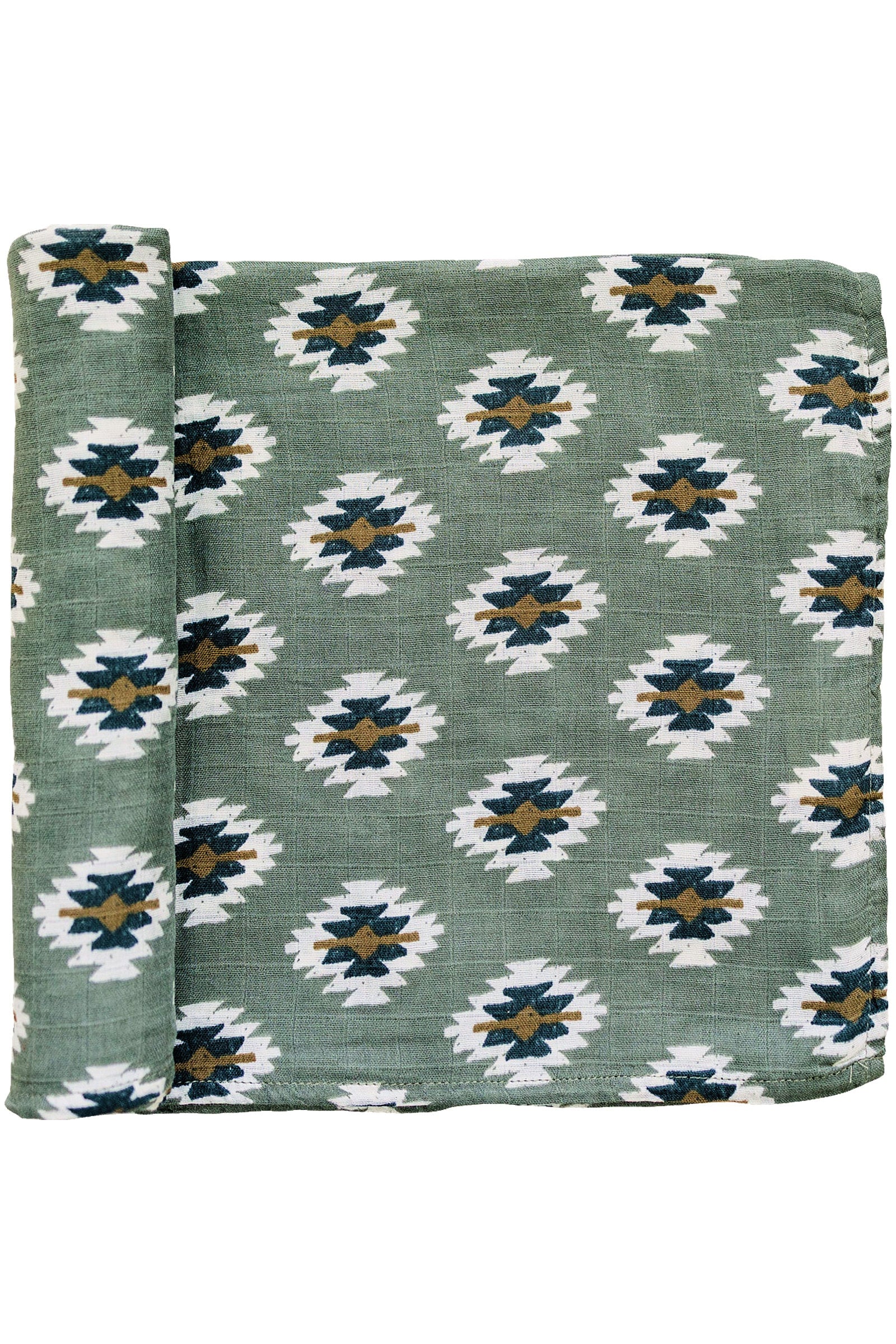 Mebie Baby Southwest Aztec Muslin Swaddle Blanket, 100% Cotton, Rodeo Collection, Gender Neutral, Baby - Image 2
