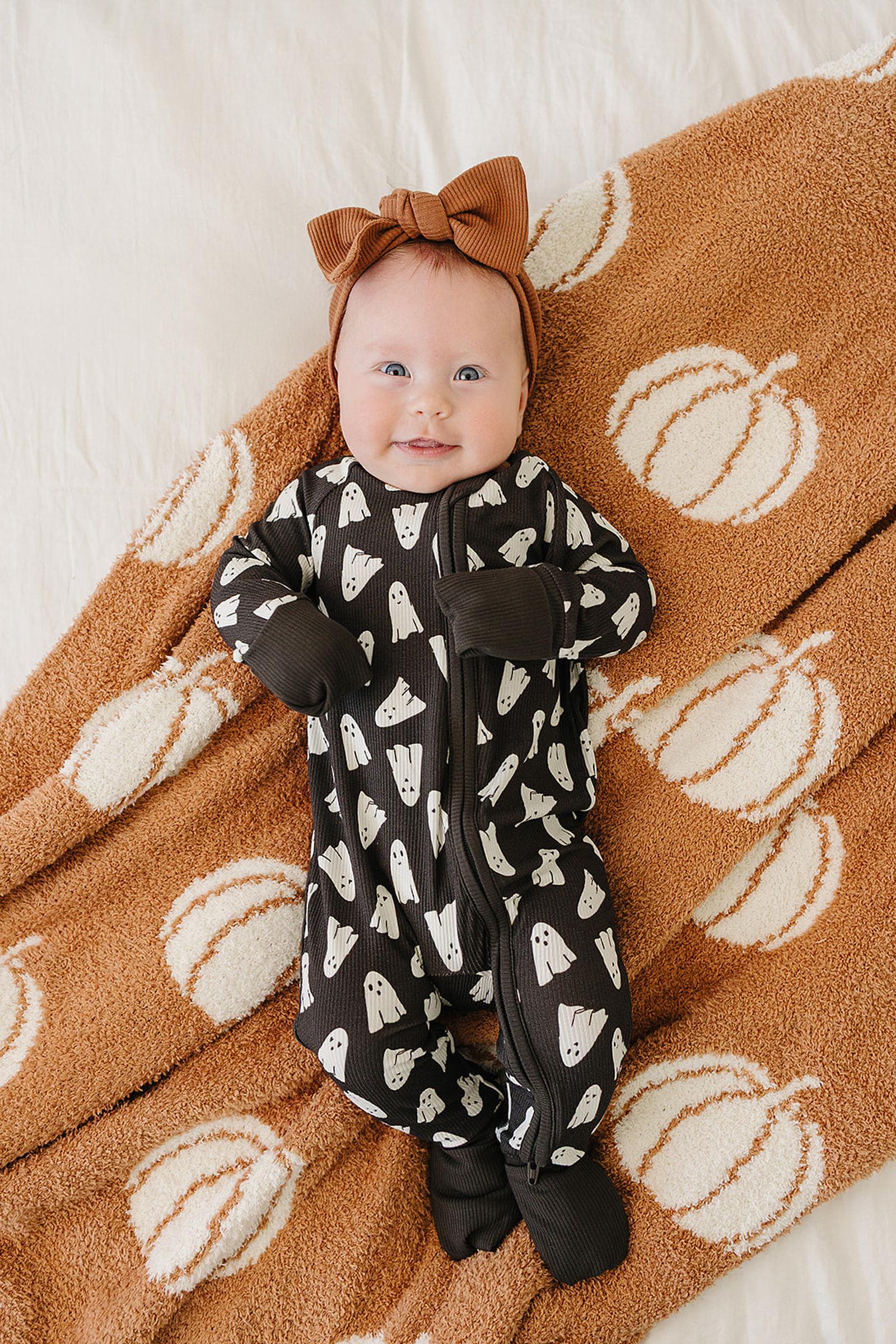 Mebie Baby Spooky Zipper Pajama, Bamboo, Gender Neutral, Baby